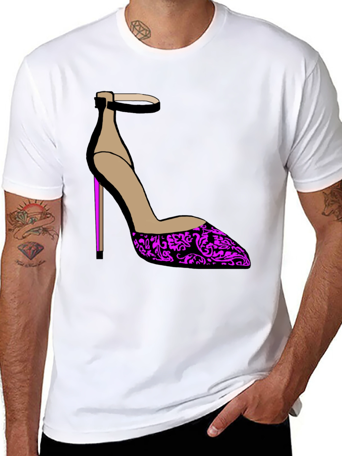 Stylish Heel Graphic Tee - Statement Fashion