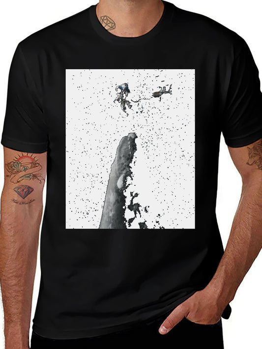 Astronauts in Space Black Tee