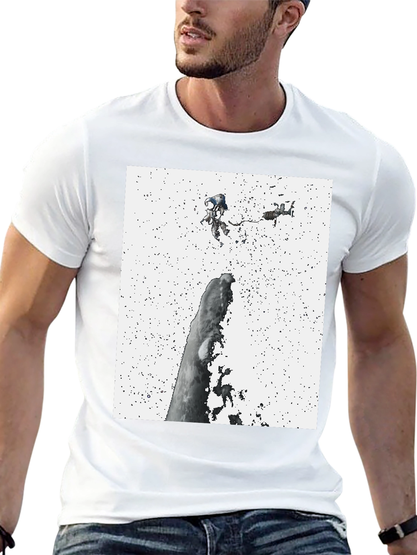 Astronauts in Space Black Tee