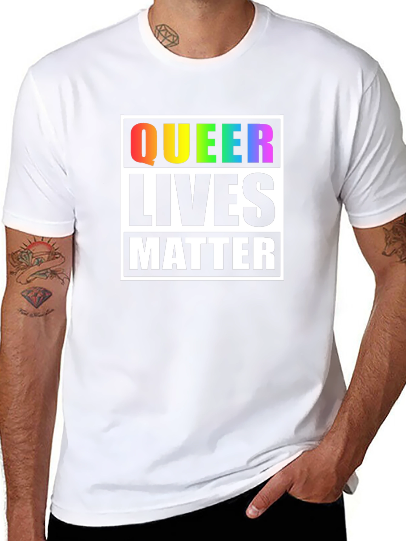 Queer Lives Matter T-Shirt - Pride & Support