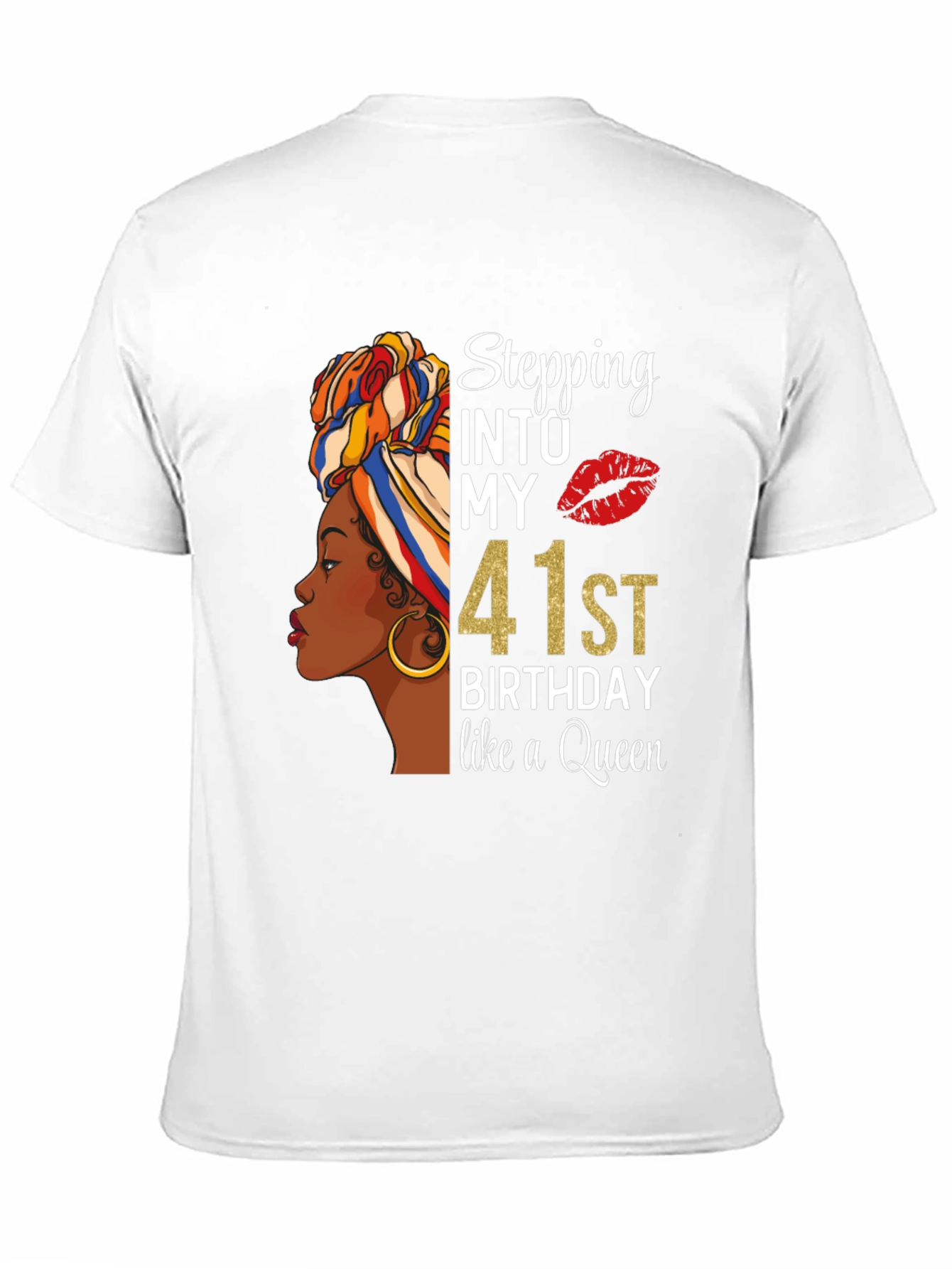 Stepping Into My 41st Birthday Queen T-Shirt