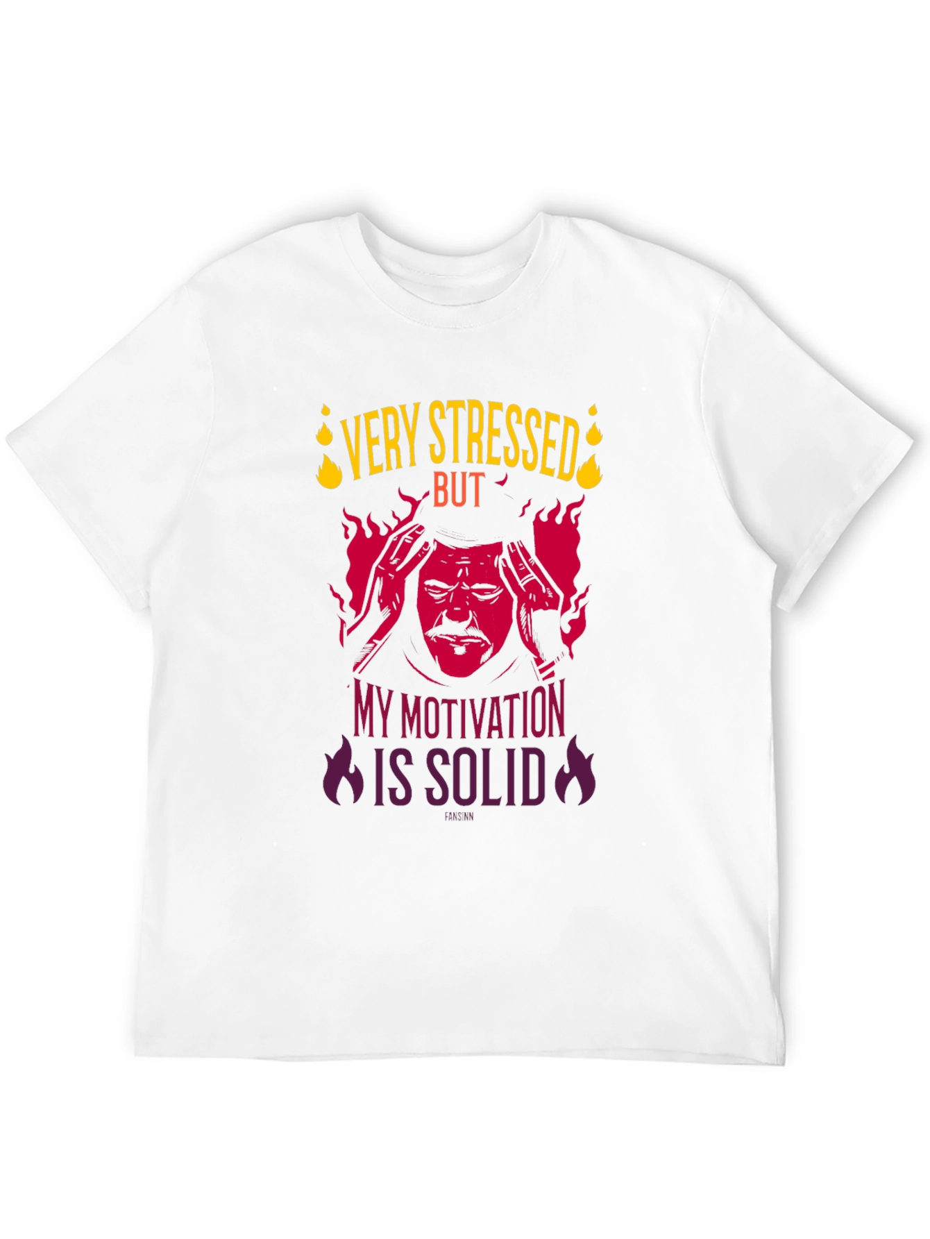 Very Stressed But Motivation Solid Graphic T-Shirt