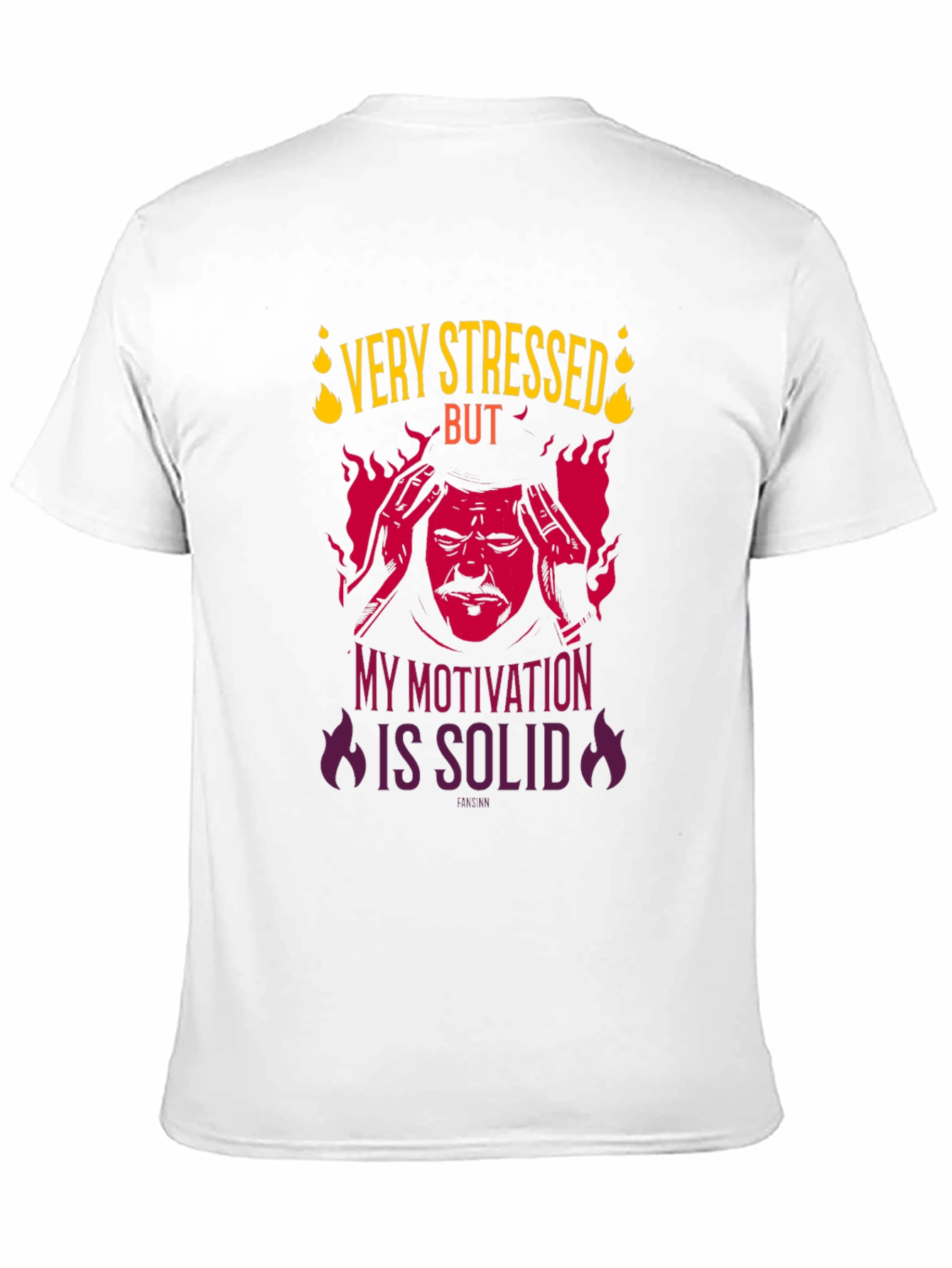 Very Stressed But Motivation Solid Graphic T-Shirt