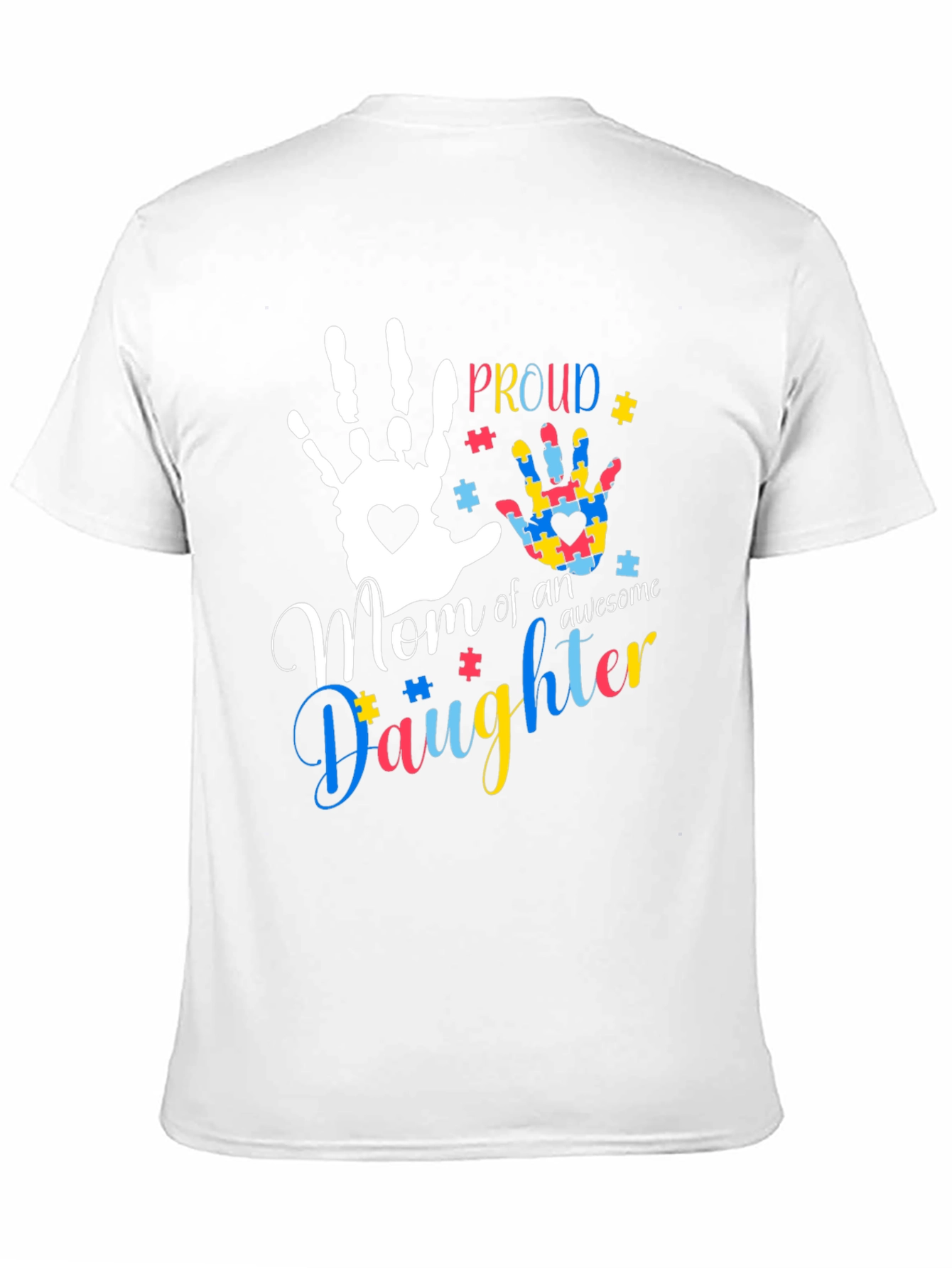Proud Mom of an Awesome Daughter T-Shirt Autism Awareness