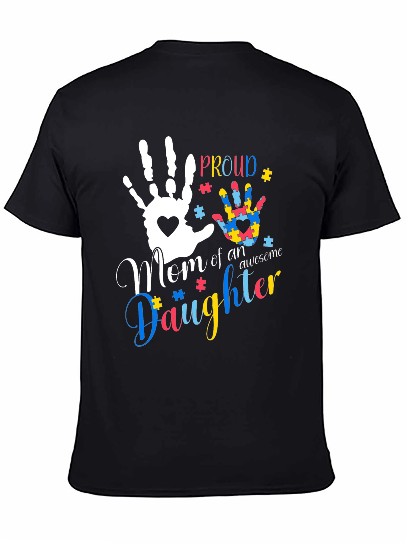 Proud Mom of an Awesome Daughter T-Shirt Autism Awareness