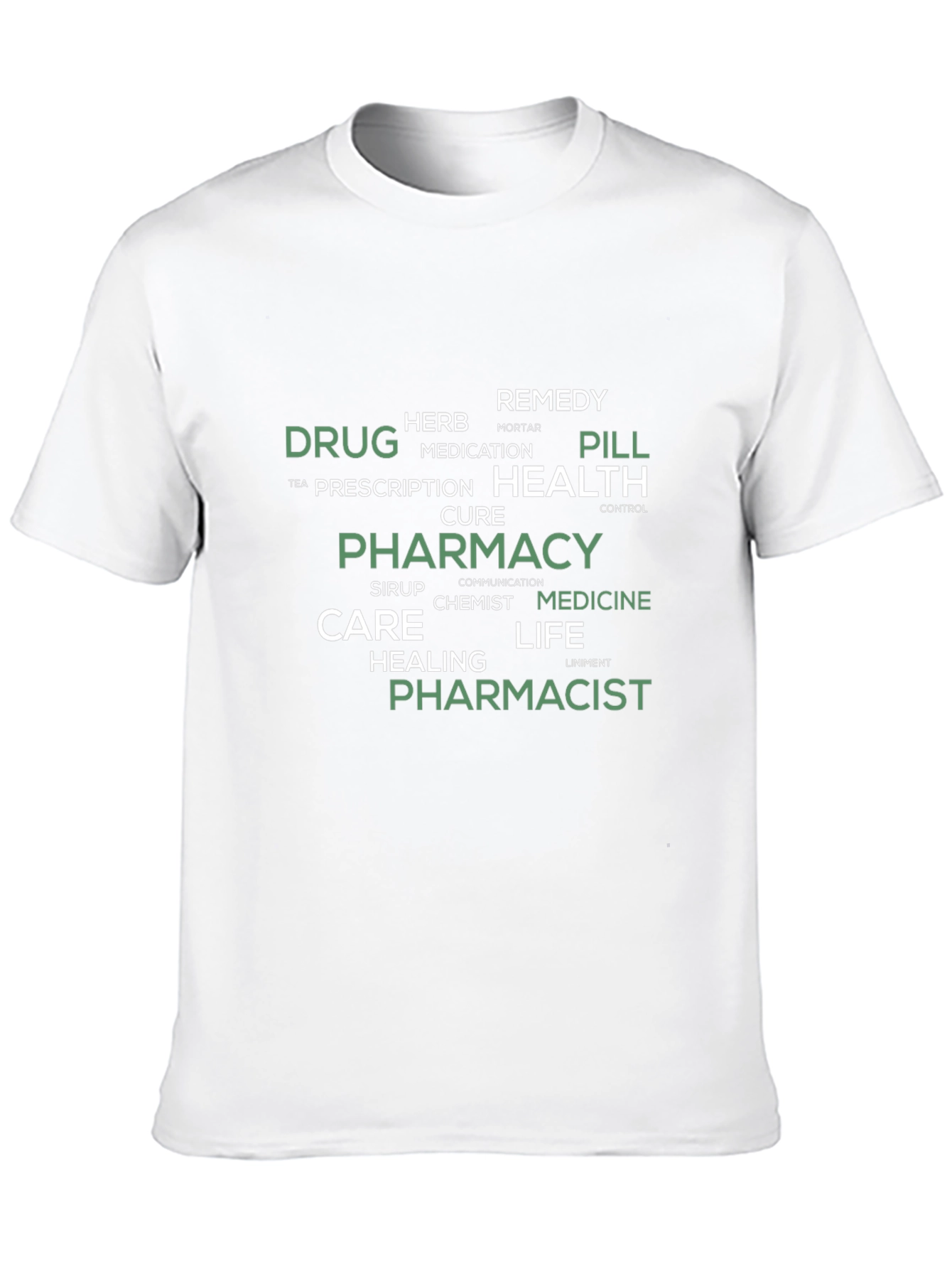 Pharmacy Word Art Black T-Shirt