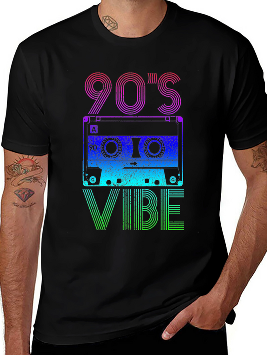 90s Vibe Graphic Tee - Retro Cassette Design