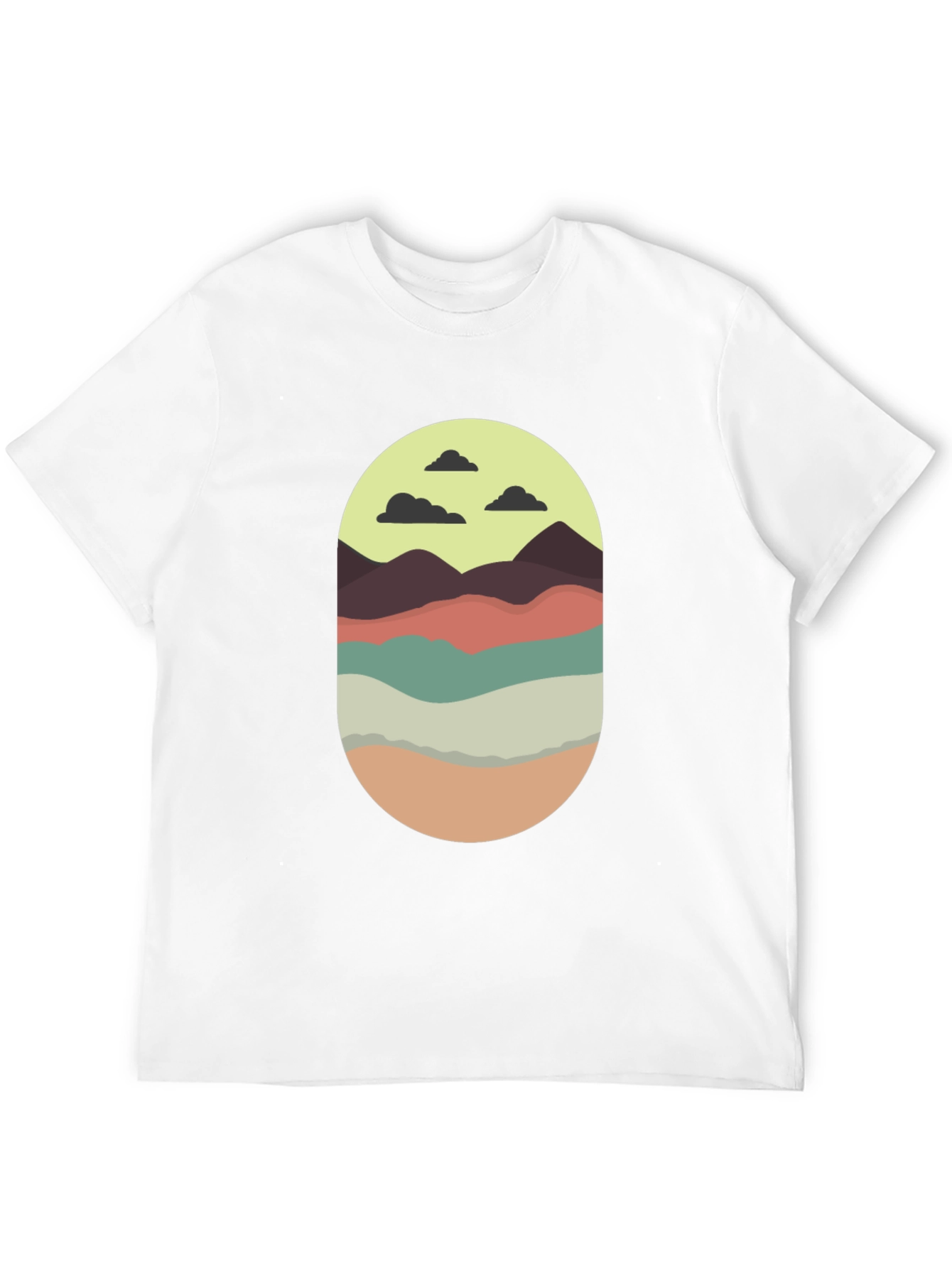 Nature Graphic Black Crew Neck T-Shirt