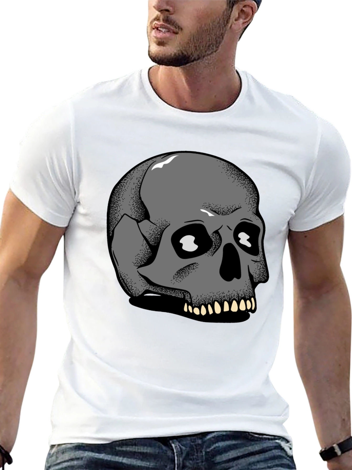 Skull Graphic Tee - Mens Black T-Shirt