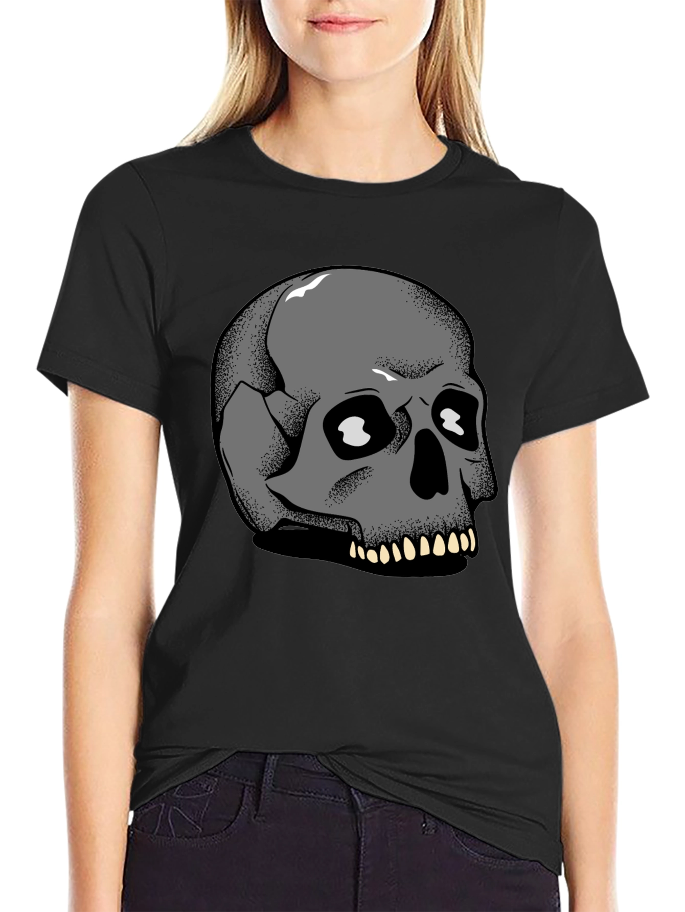 Skull Graphic Tee - Mens Black T-Shirt