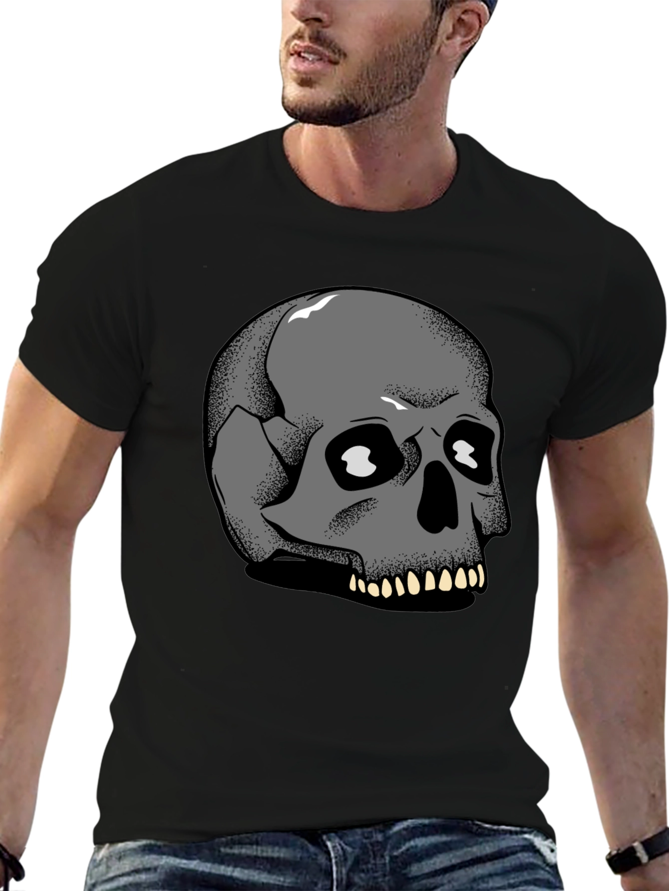 Skull Graphic Tee - Mens Black T-Shirt