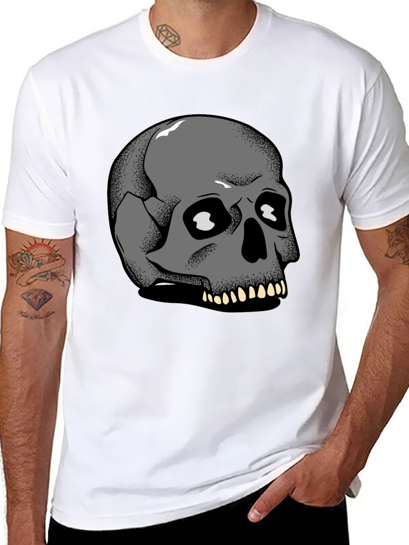 Skull Graphic Tee - Mens Black T-Shirt