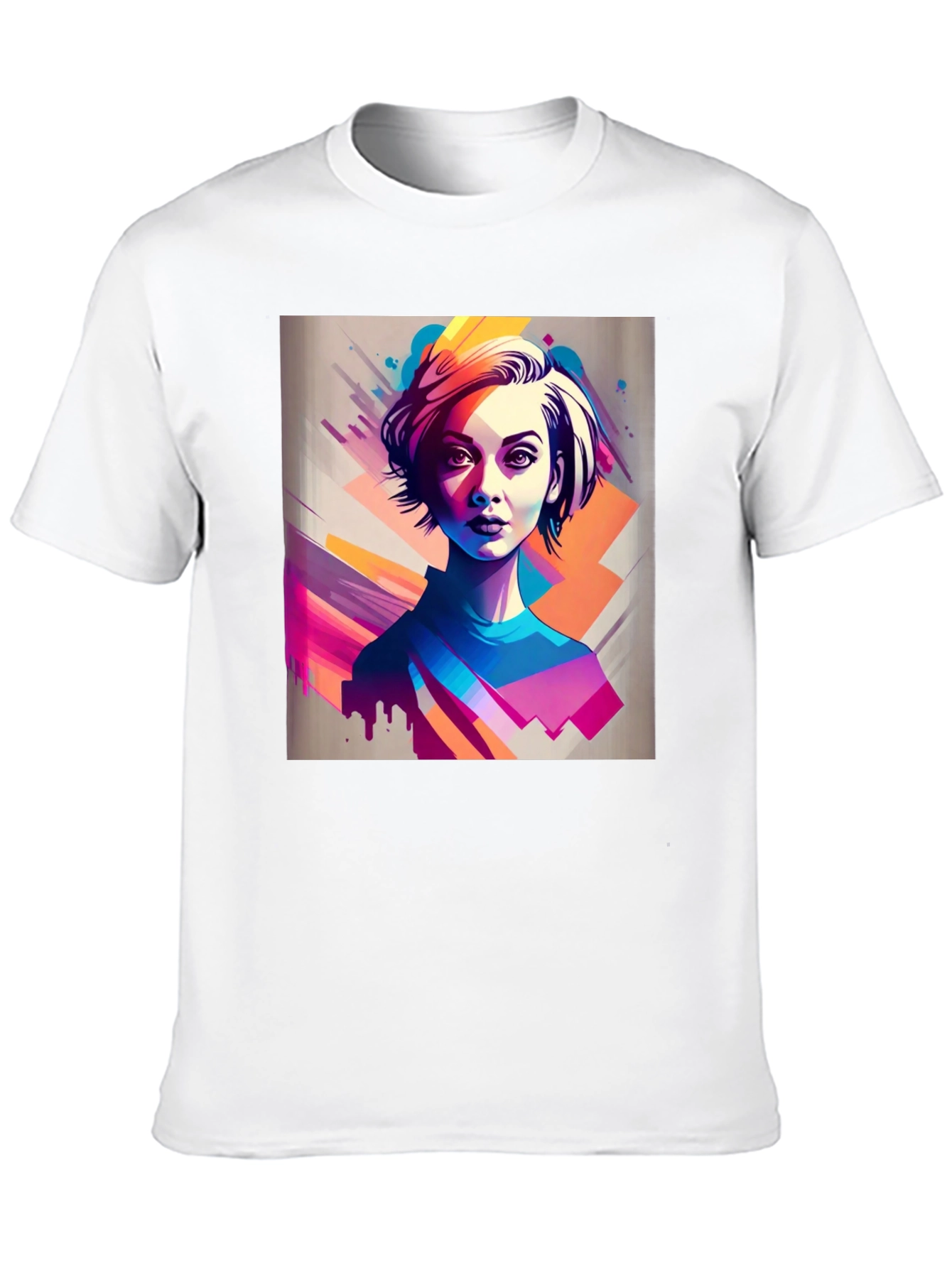 Abstract Portrait Tee - Stylish Graphic T-Shirt