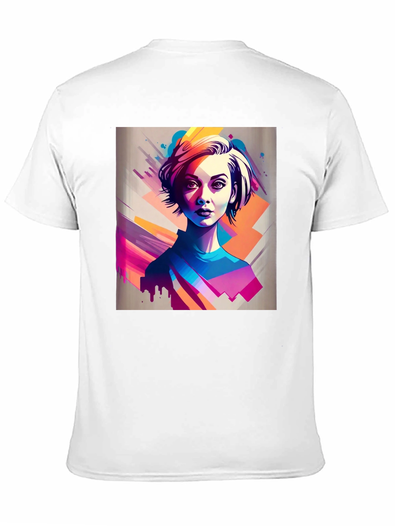 Abstract Portrait Tee - Stylish Graphic T-Shirt
