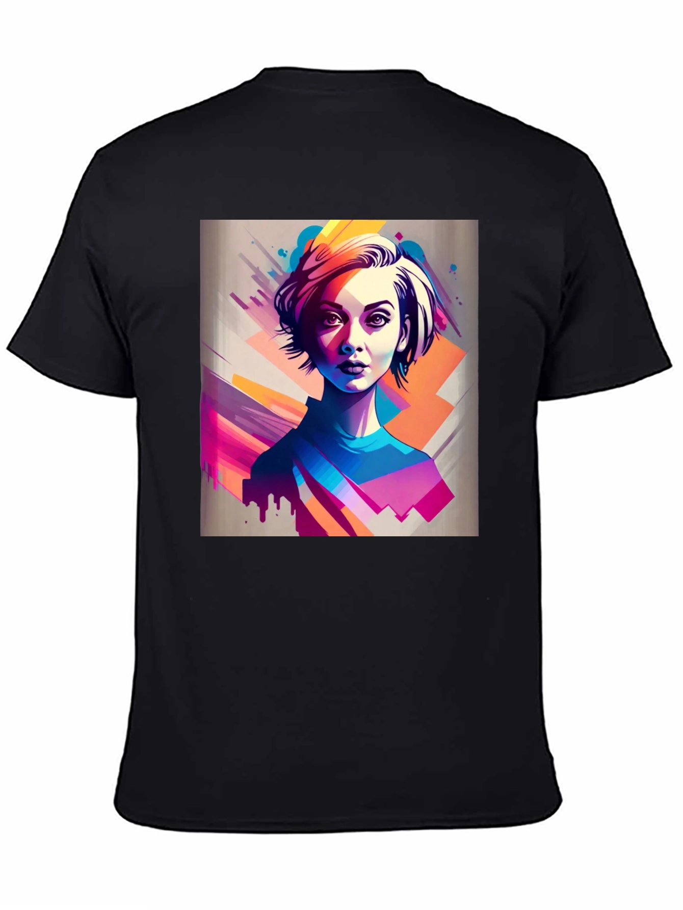 Abstract Portrait Tee - Stylish Graphic T-Shirt