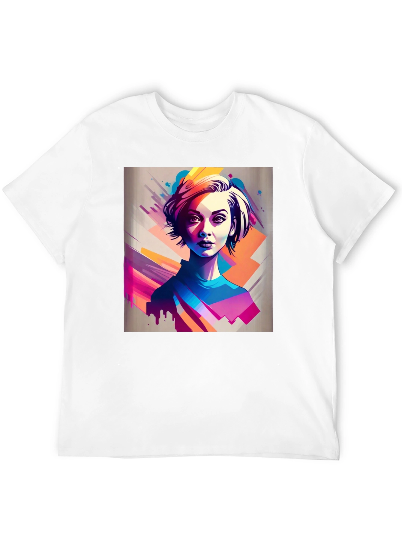 Abstract Portrait Tee - Stylish Graphic T-Shirt