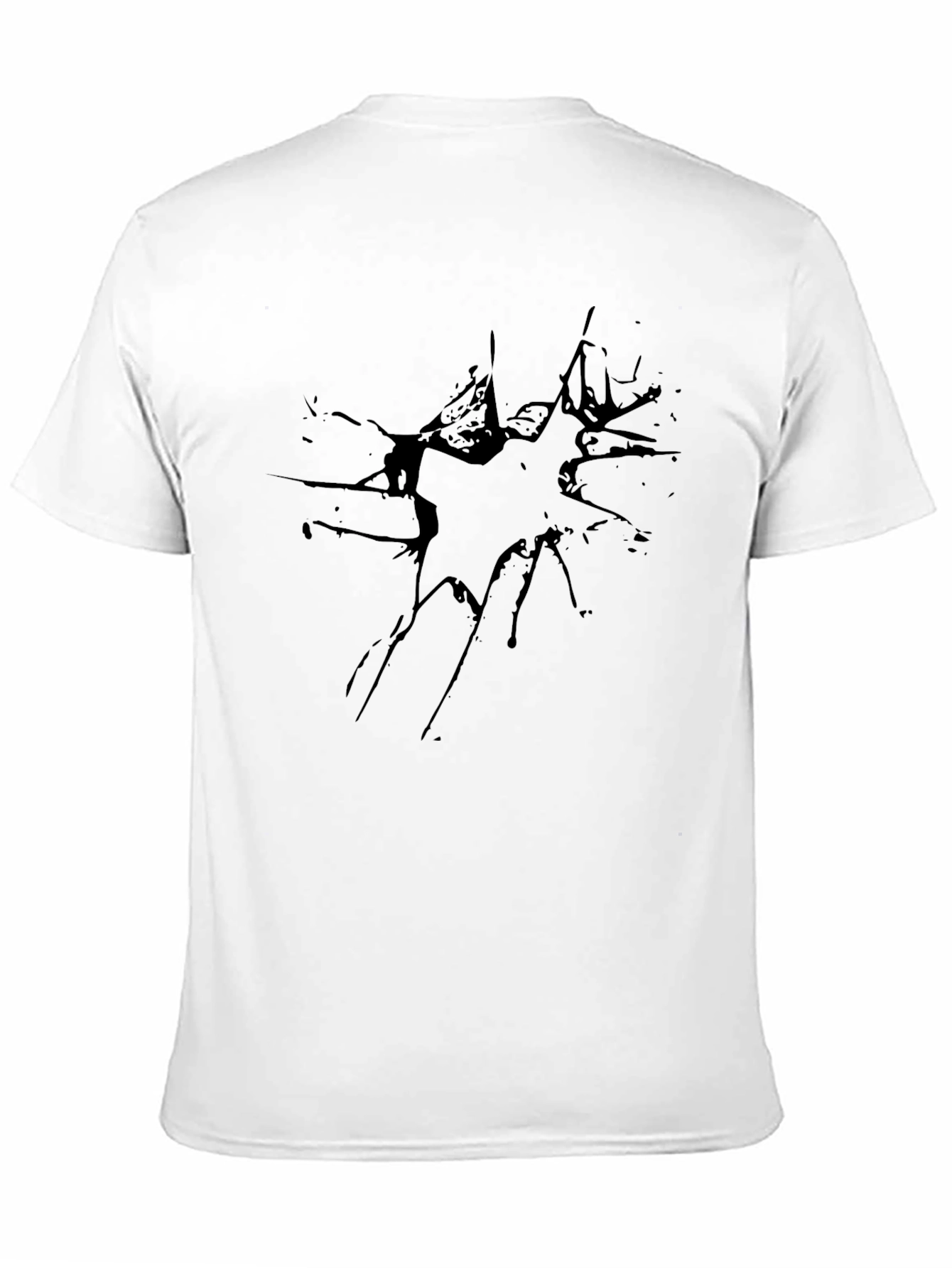 Shattered Graphic Tee - Black Casual T-Shirt