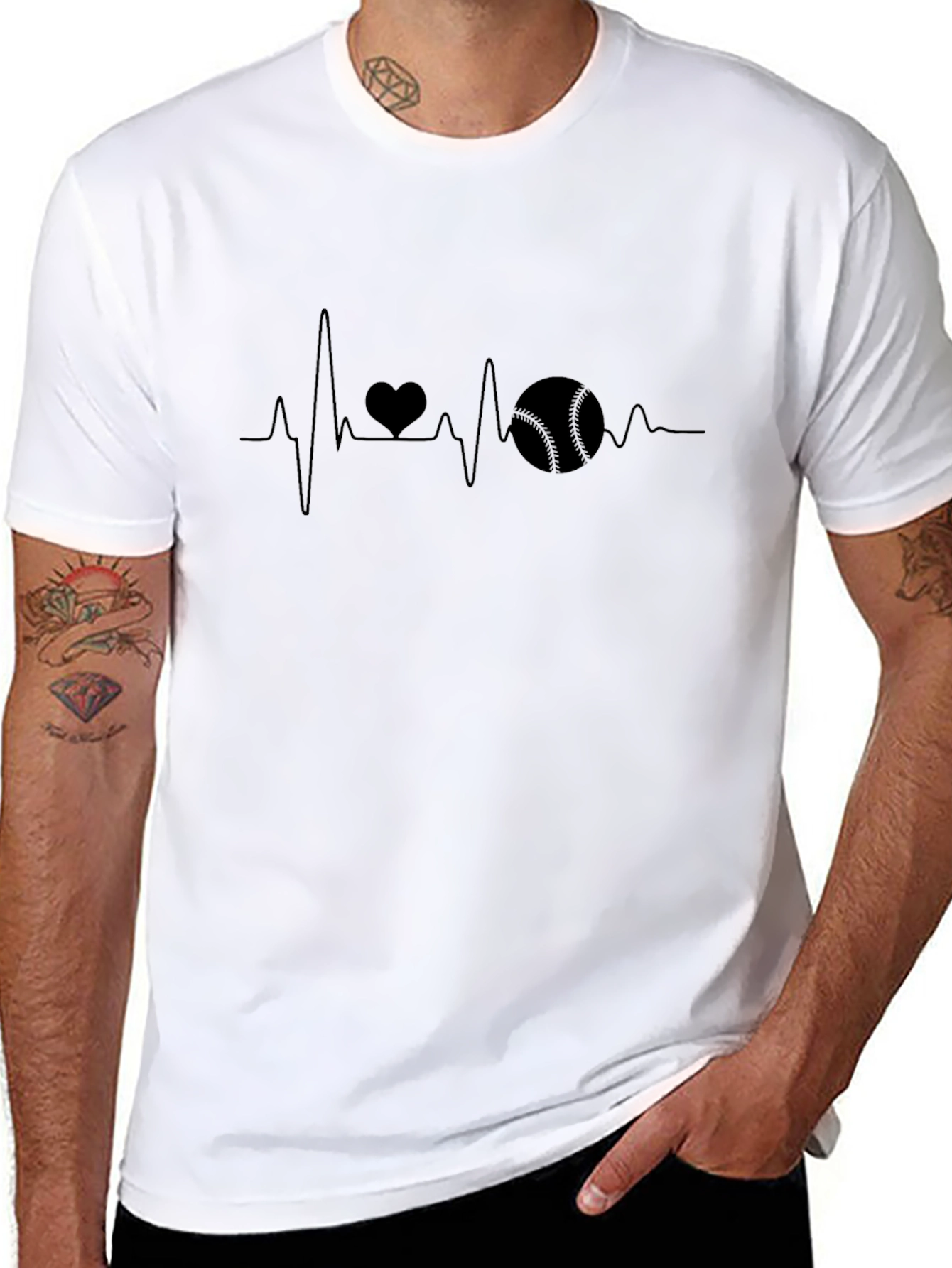 Baseball Heartbeat T-Shirt - Love of the Game