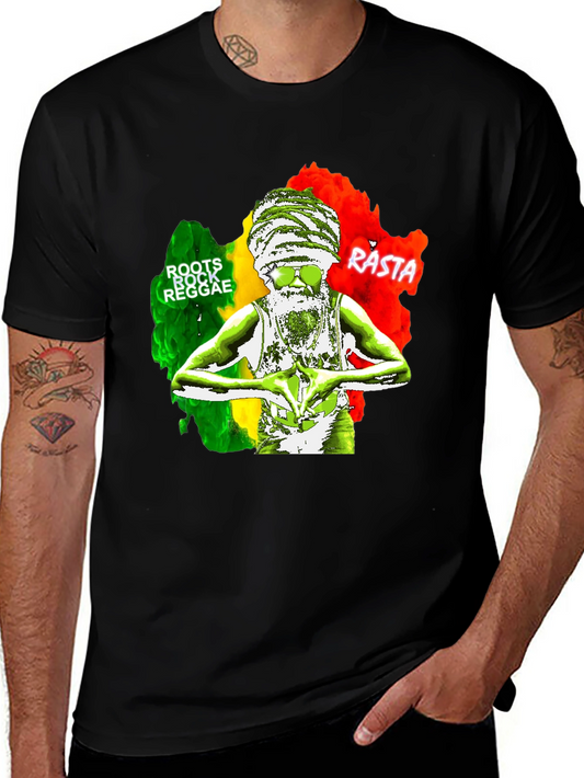 Roots Rock Reggae Rasta Graphic T-Shirt
