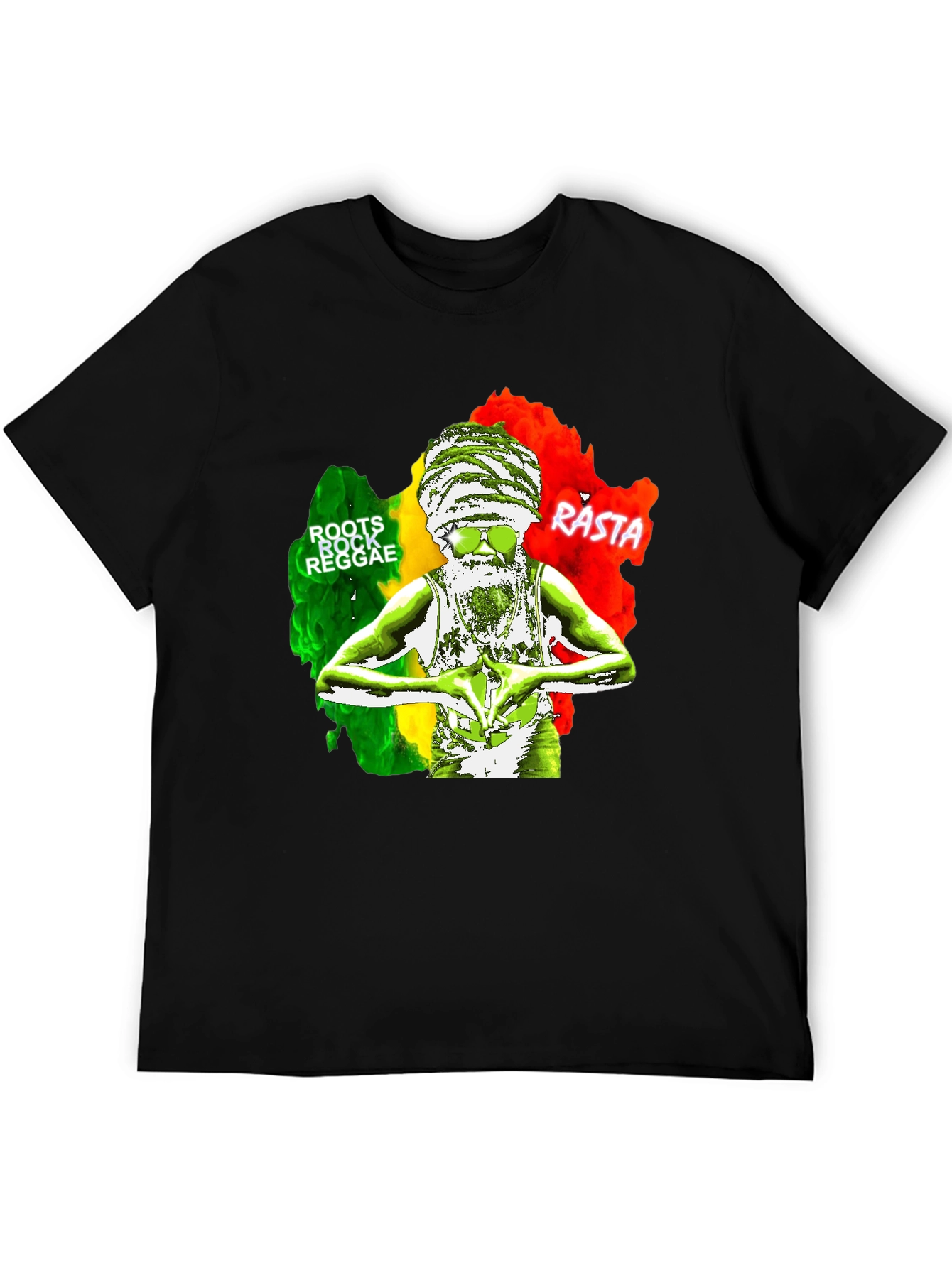 Roots Rock Reggae Rasta Graphic T-Shirt
