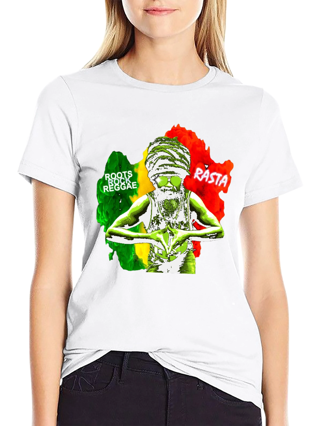 Roots Rock Reggae Rasta Graphic T-Shirt