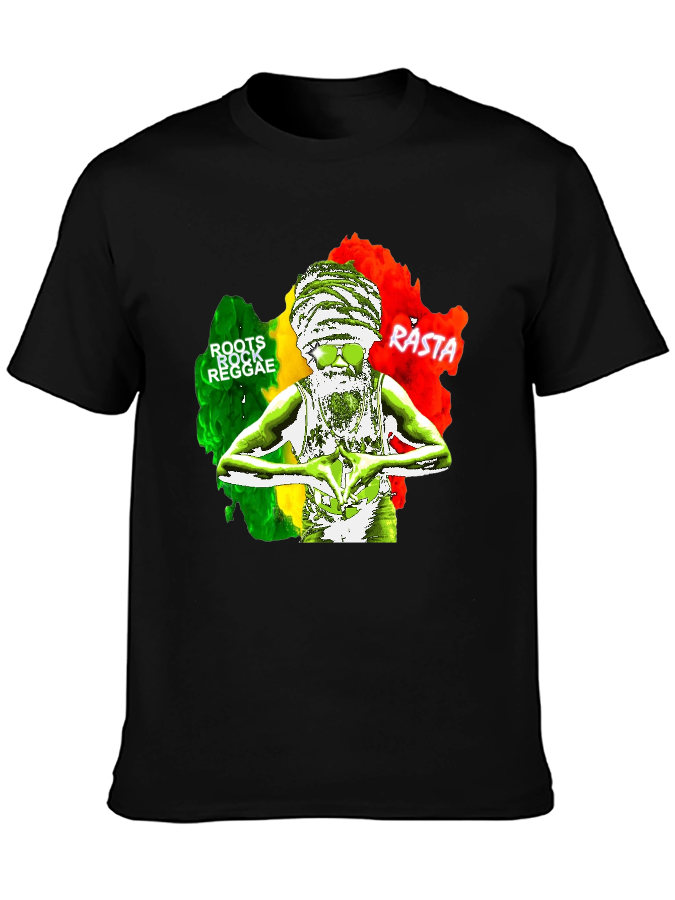 Roots Rock Reggae Rasta Graphic T-Shirt