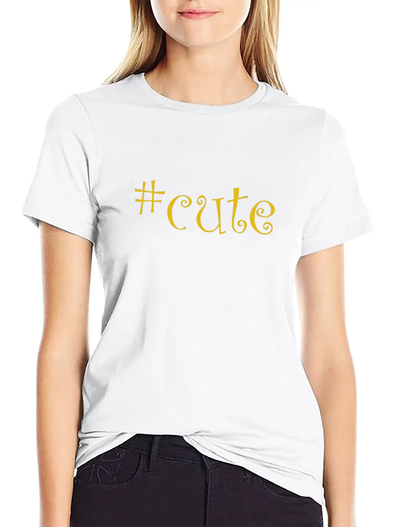 #cute Modern Fit Casual T-Shirt ��� Clean And Versatile Design