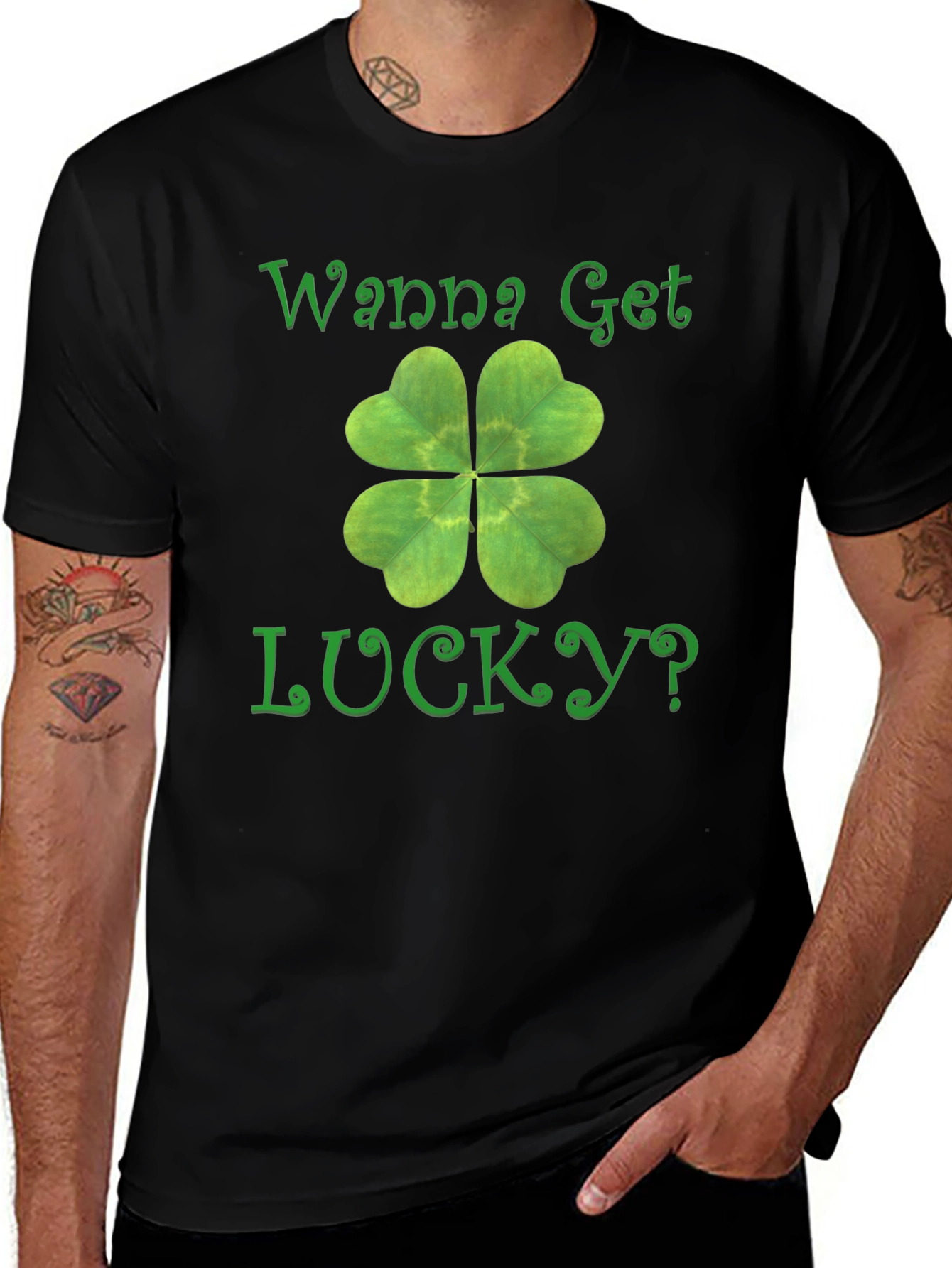 Wanna Get Lucky? Shamrock T-Shirt - St. Patricks Day