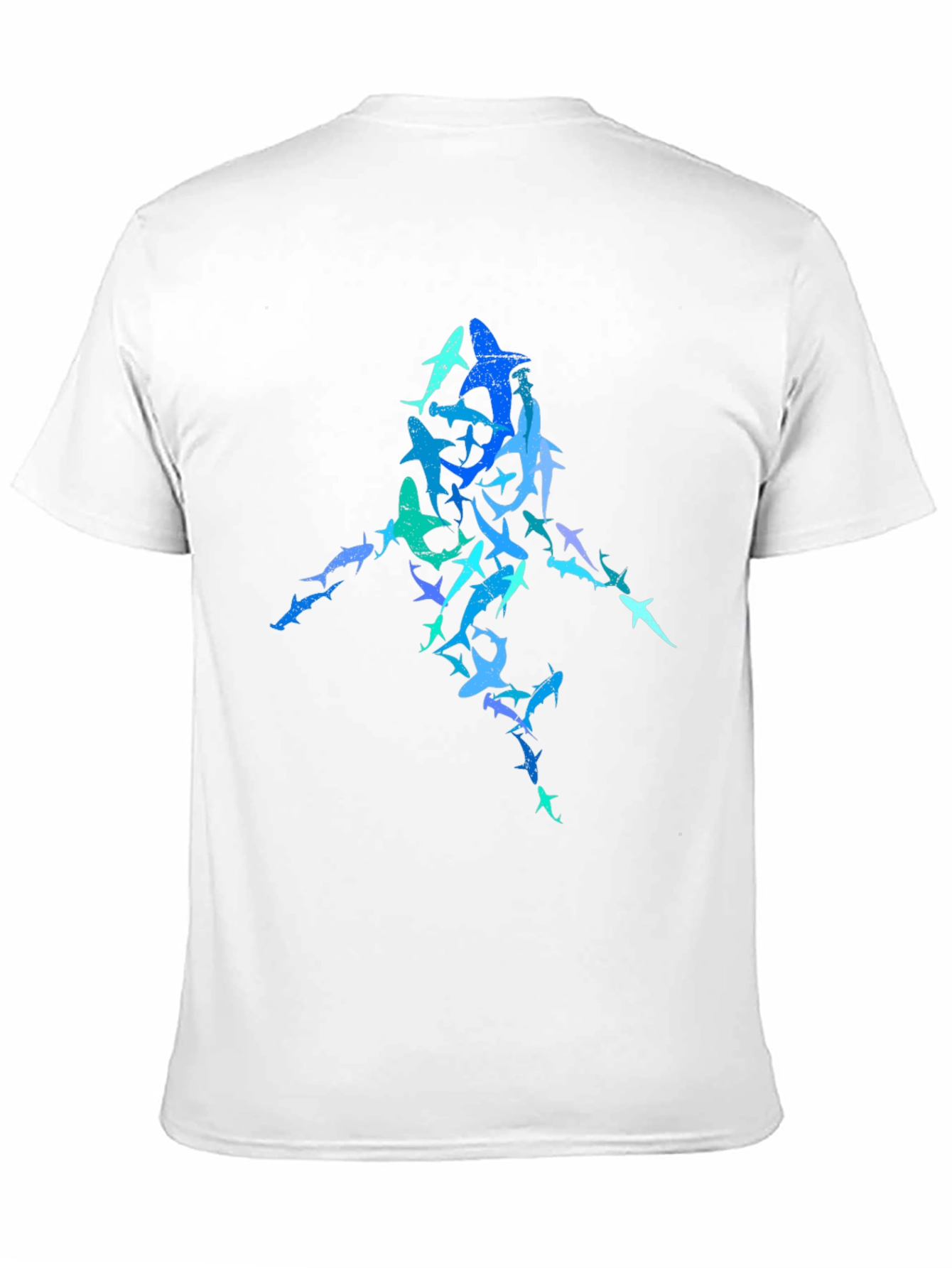 Shark Silhouette Graphic Tee - Black