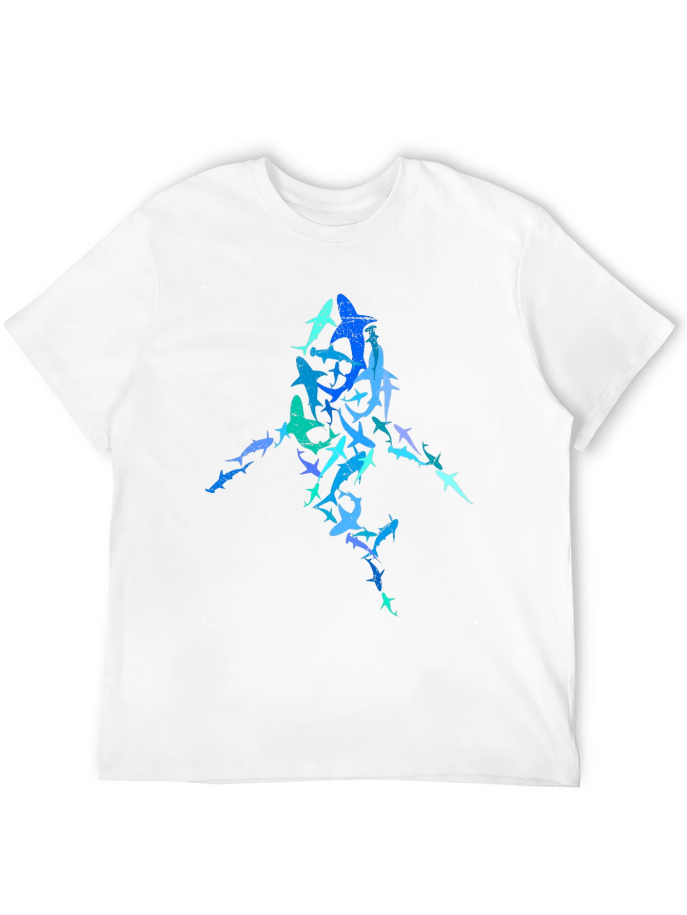 Shark Silhouette Graphic Tee - Black