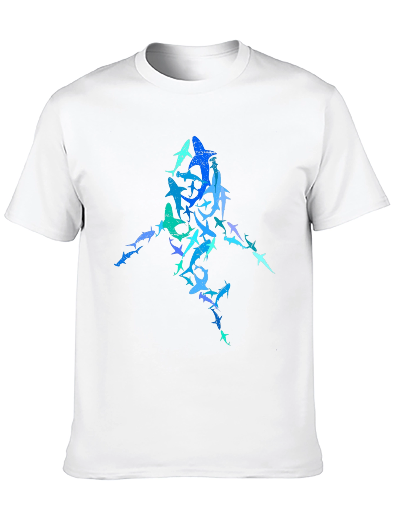 Shark Silhouette Graphic Tee - Black