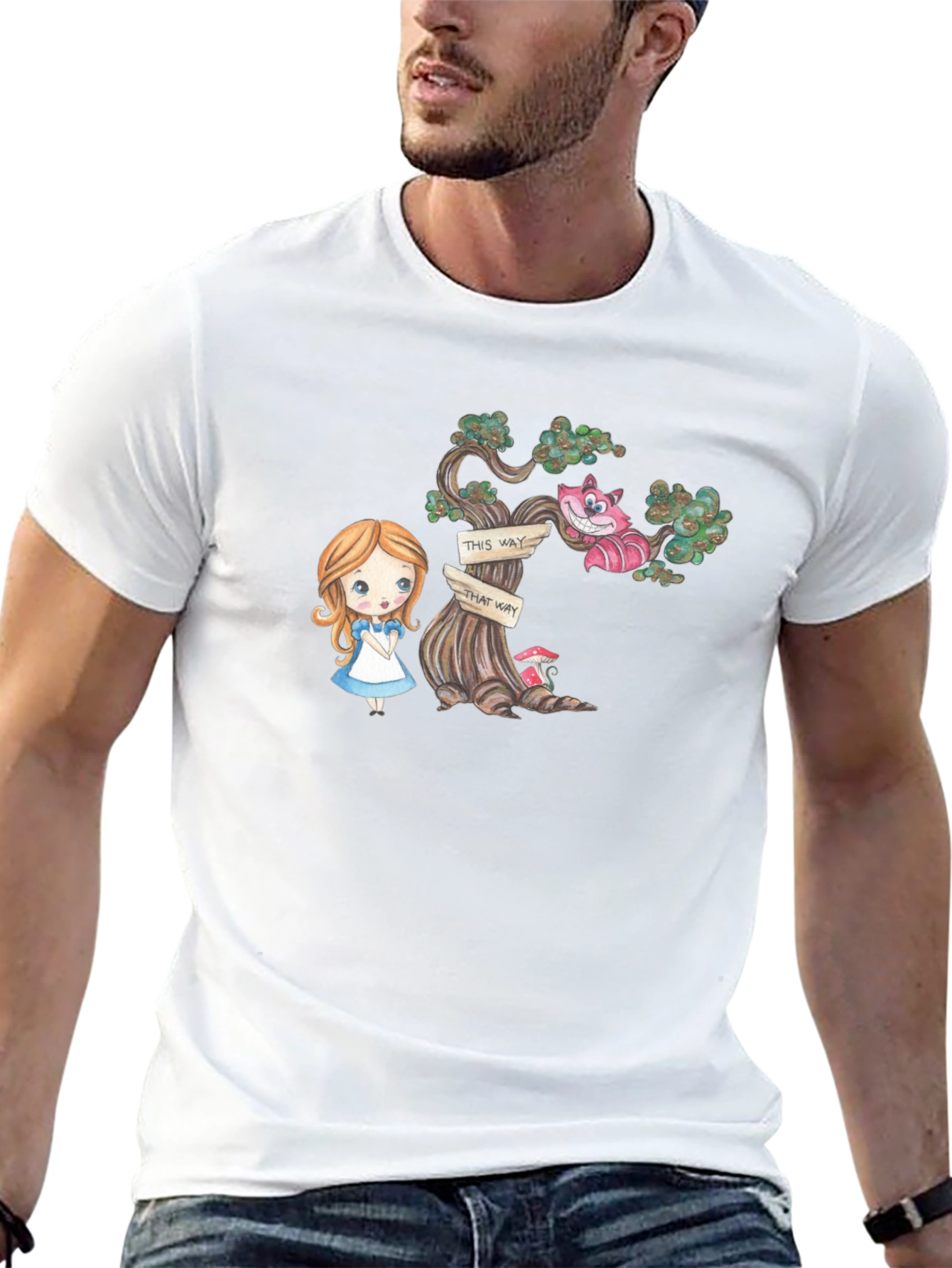 Alice in Wonderland Graphic Tee - Black