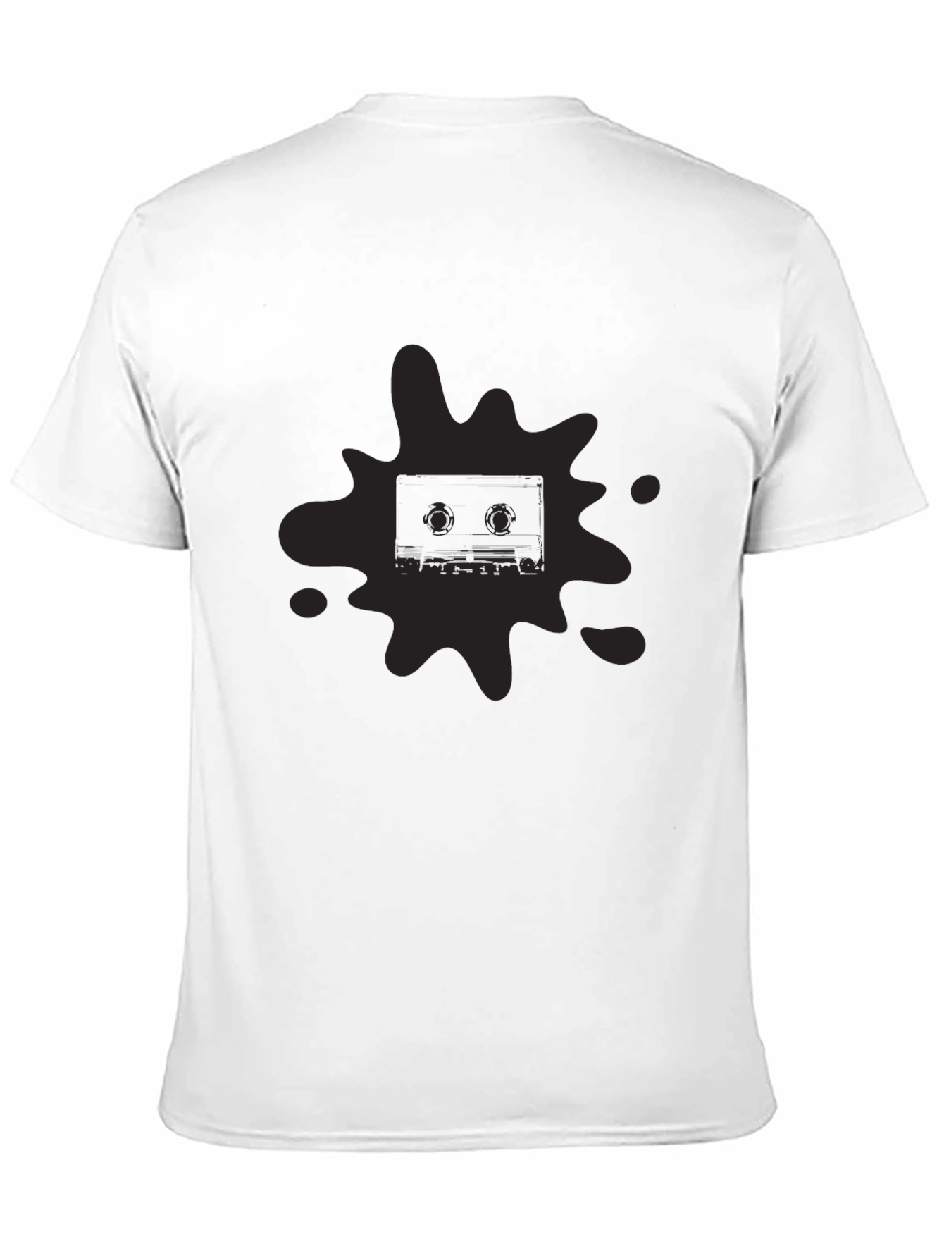 Retro Cassette Tape Graphic Black T-Shirt