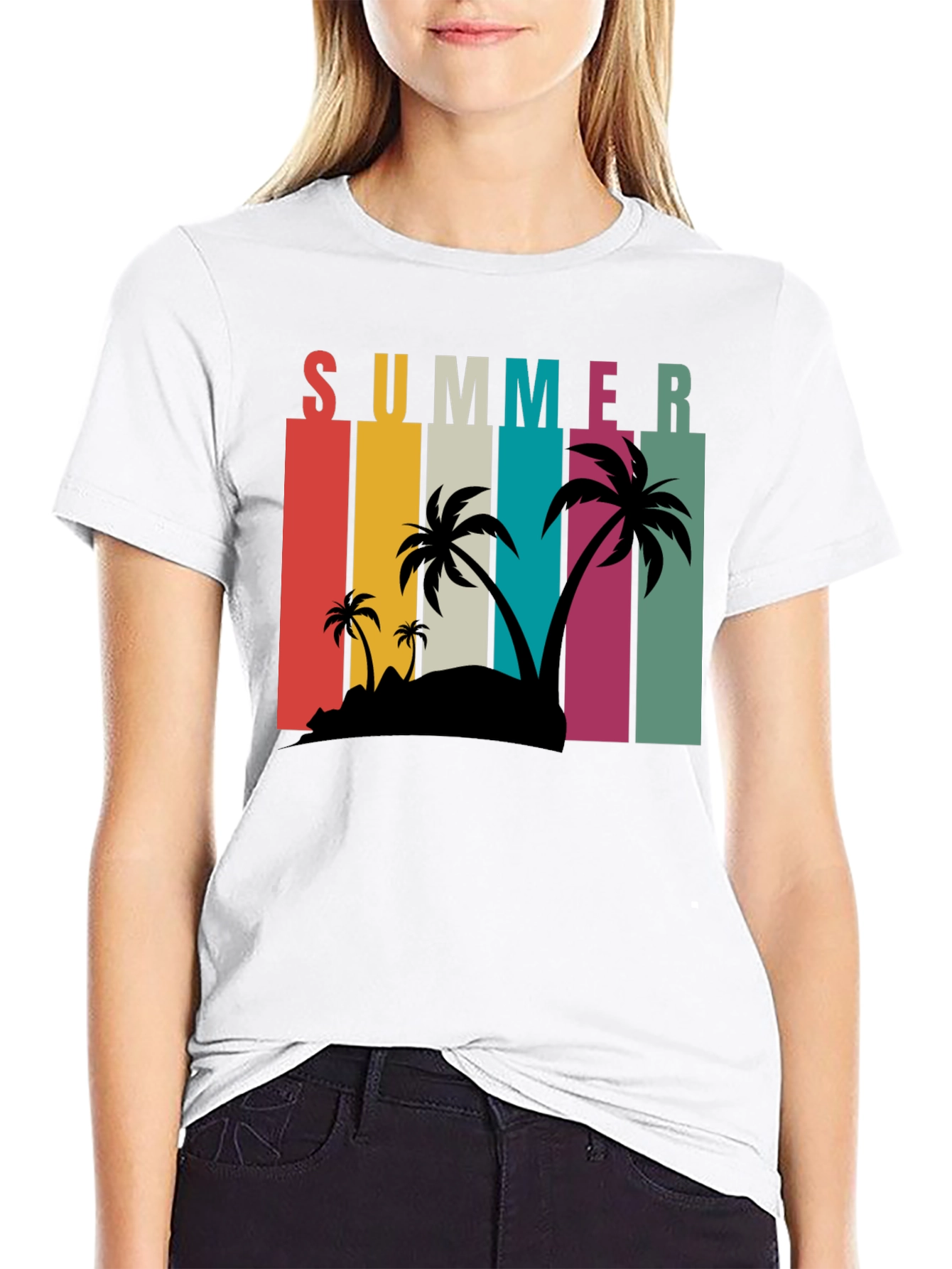 Retro Summer Palm Tee
