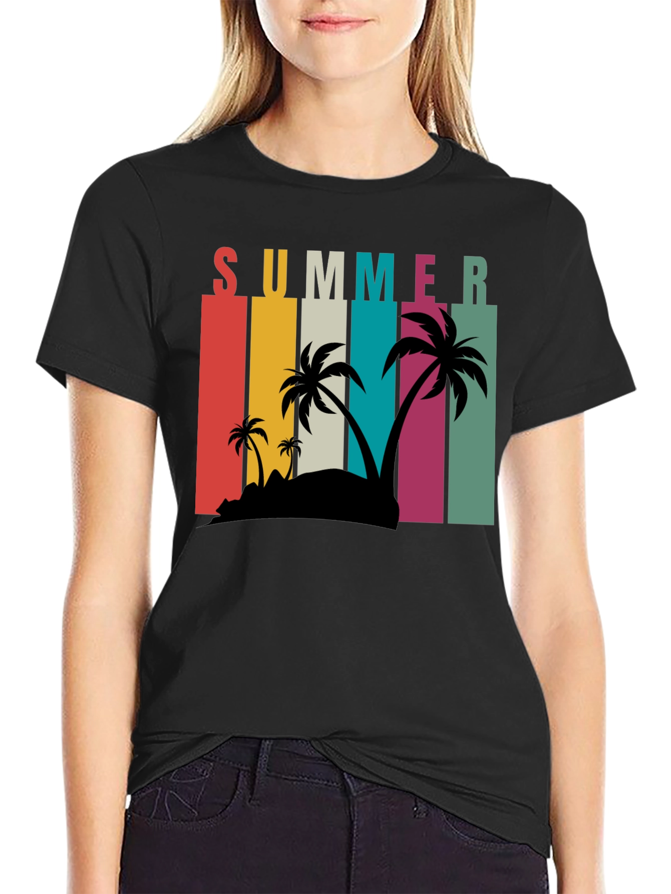 Retro Summer Palm Tee