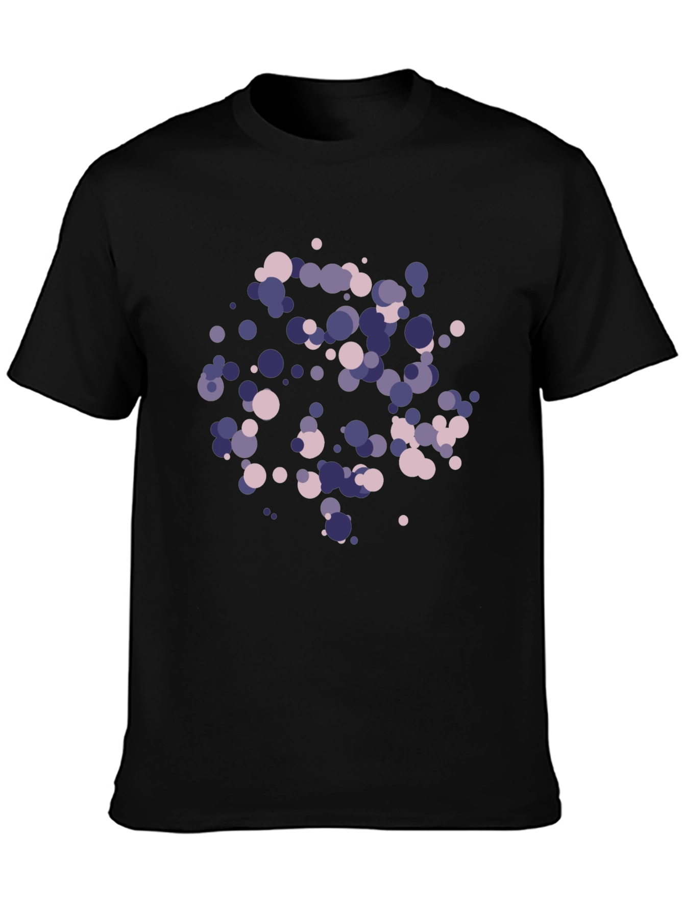 Abstract Dot Pattern Black T-Shirt