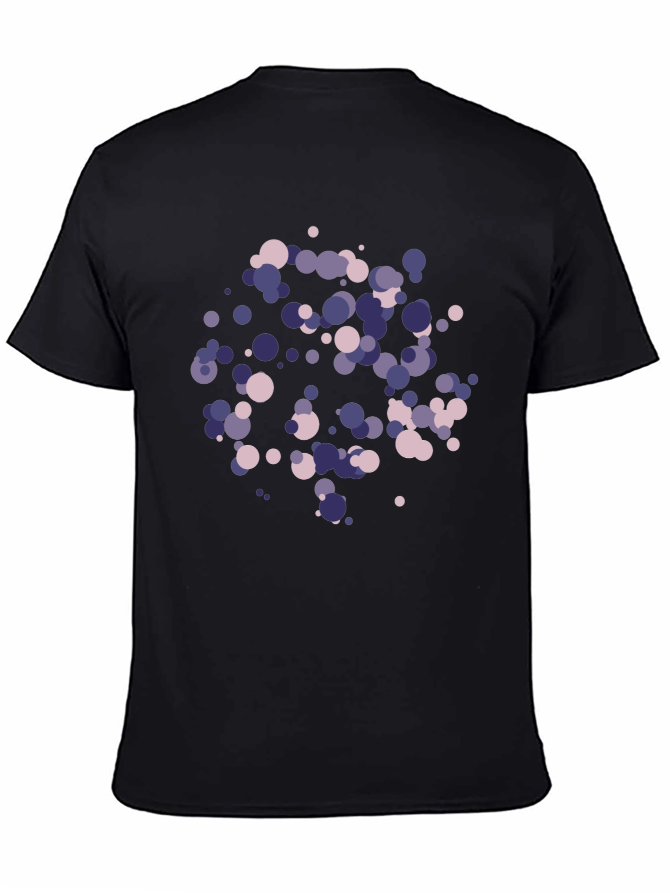 Abstract Dot Pattern Black T-Shirt