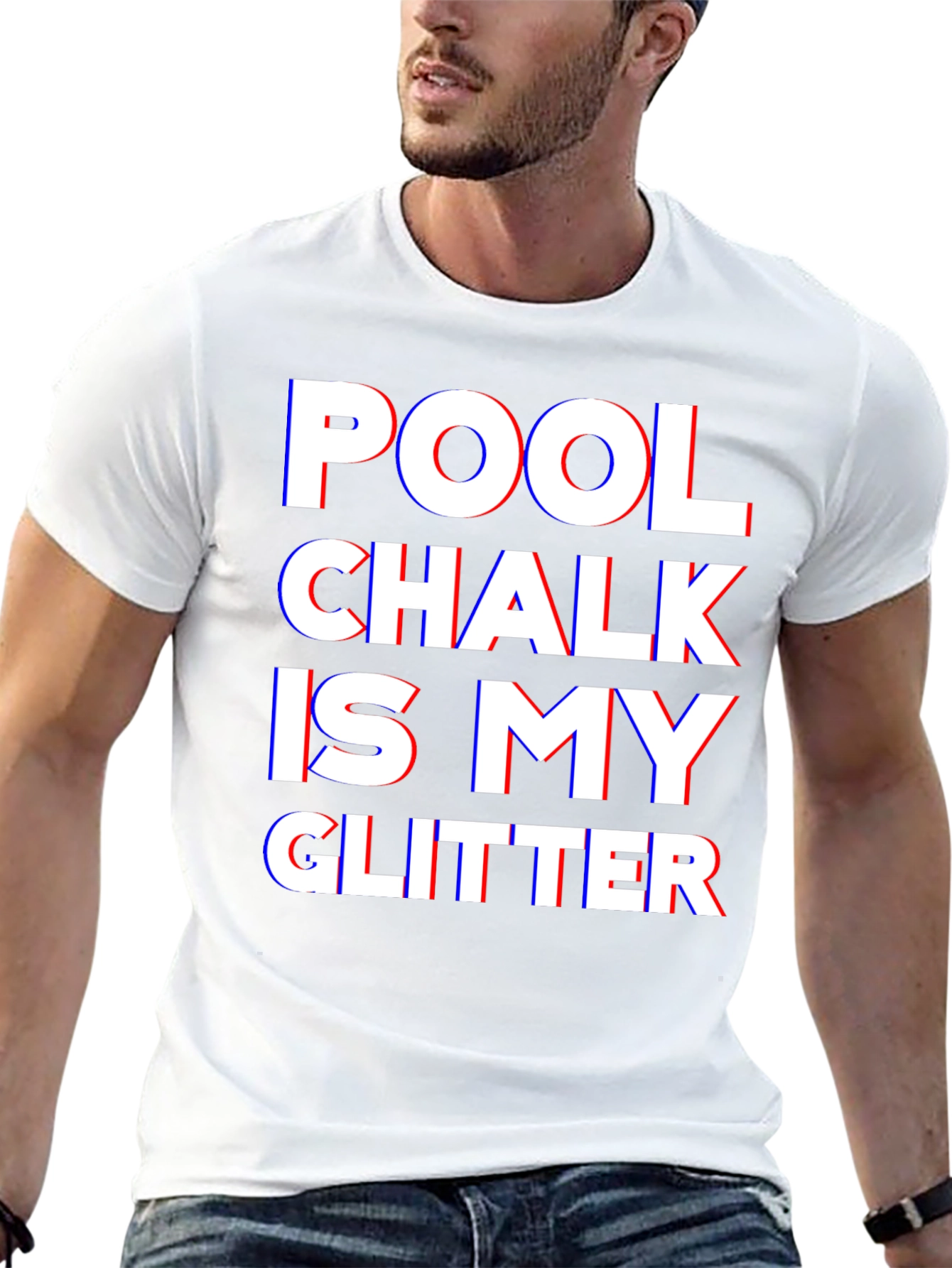 Pool Chalk Is My Glitter Black T-Shirt