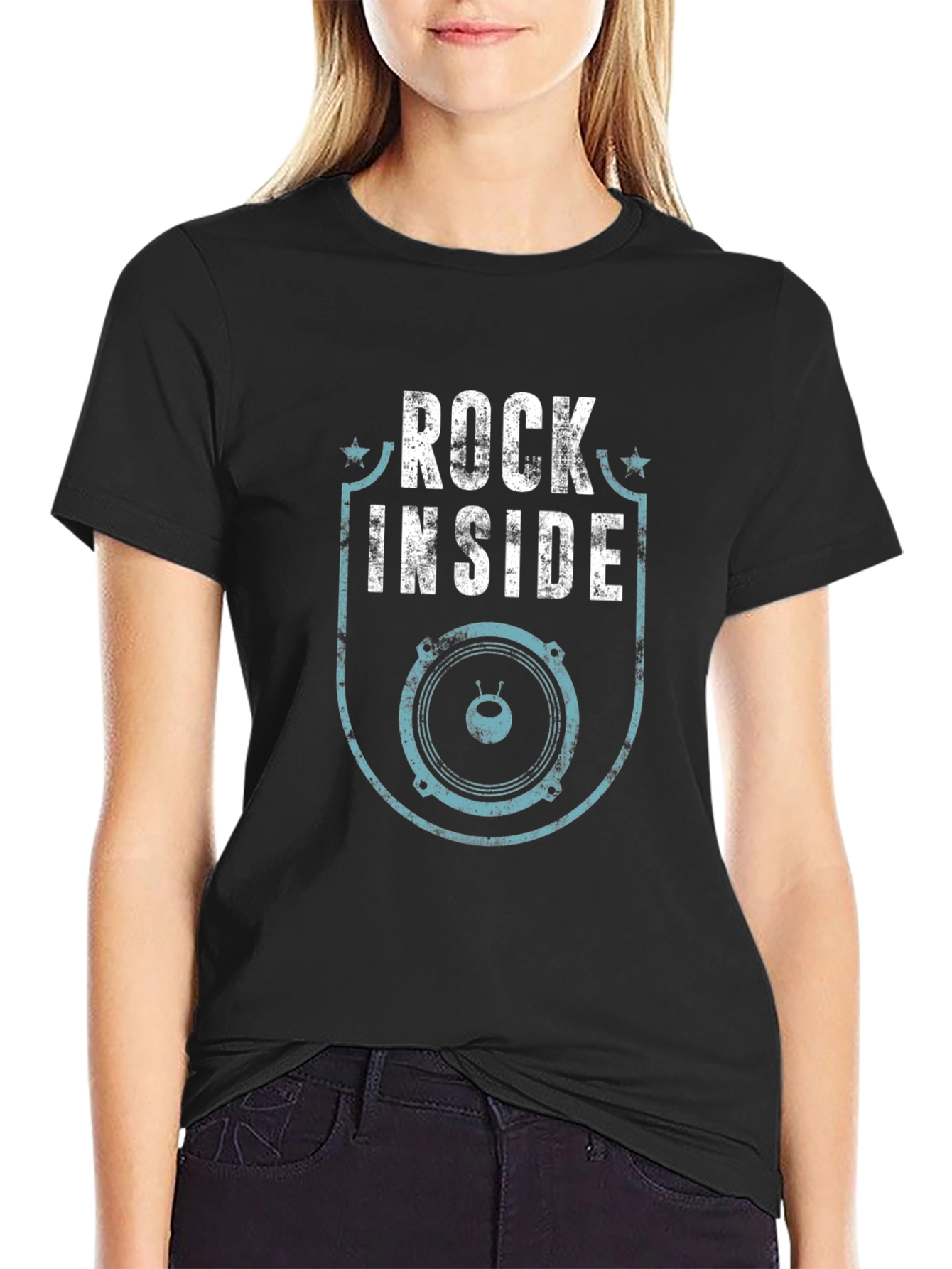 Rock Inside Graphic Tee - Mens Black T-Shirt