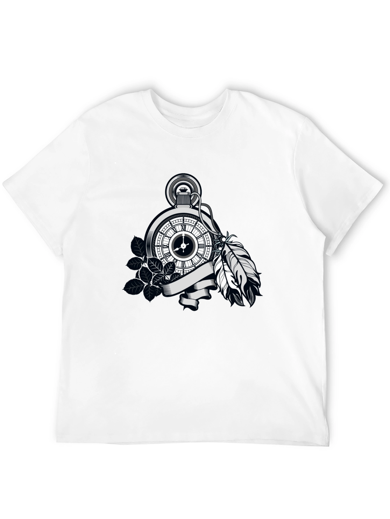 Pocket Watch Feather Graphic Tee