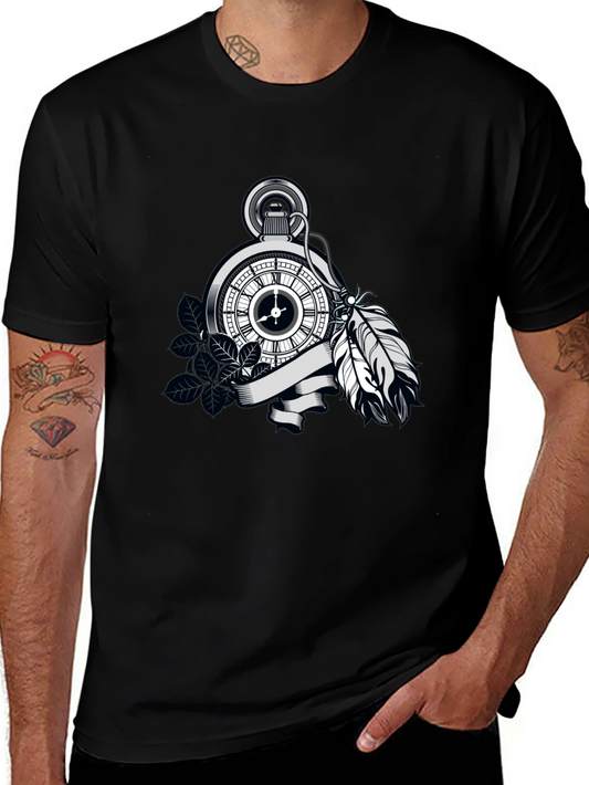 Pocket Watch Feather Graphic Tee