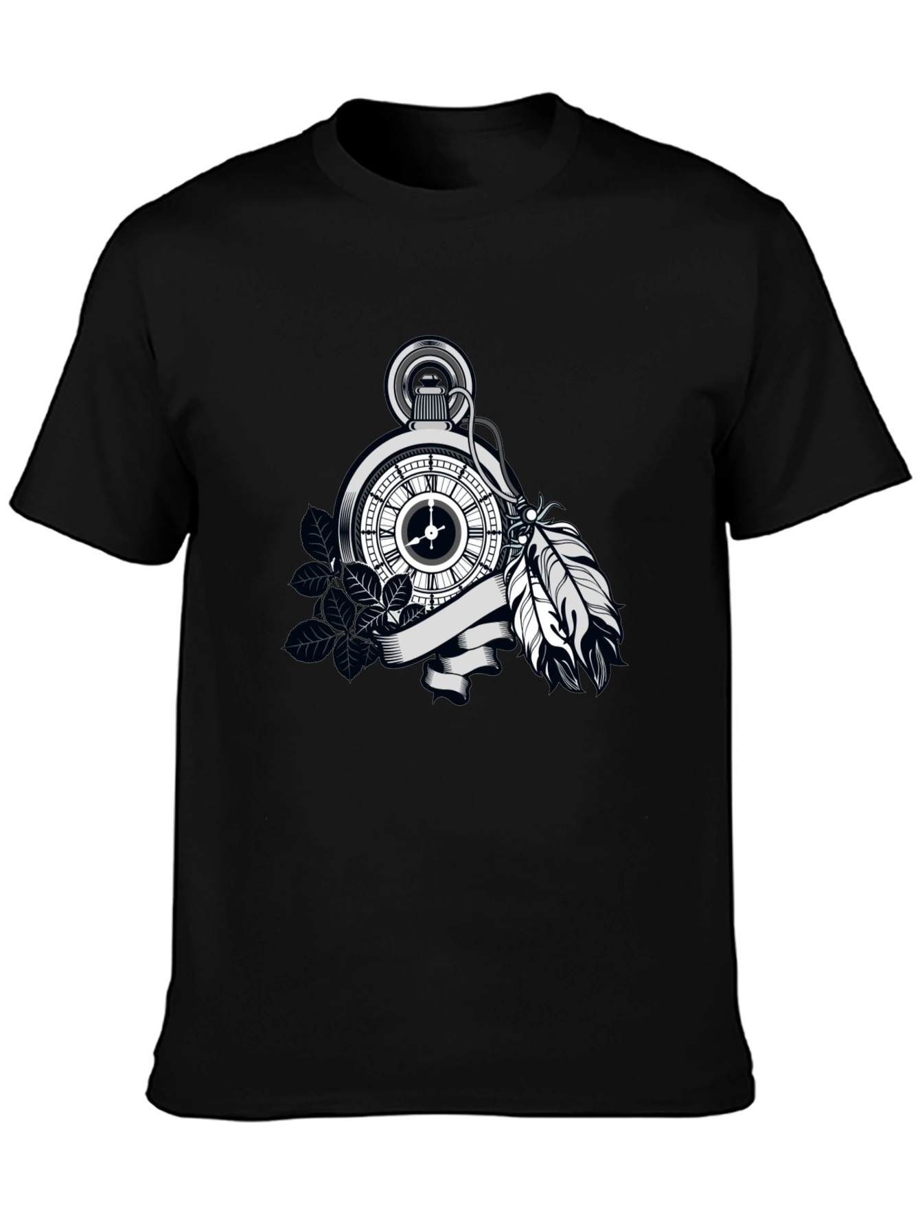 Pocket Watch Feather Graphic Tee