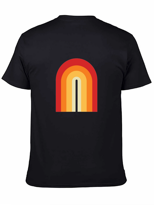 Retro Rainbow Arch Graphic Tee - Vintage Style
