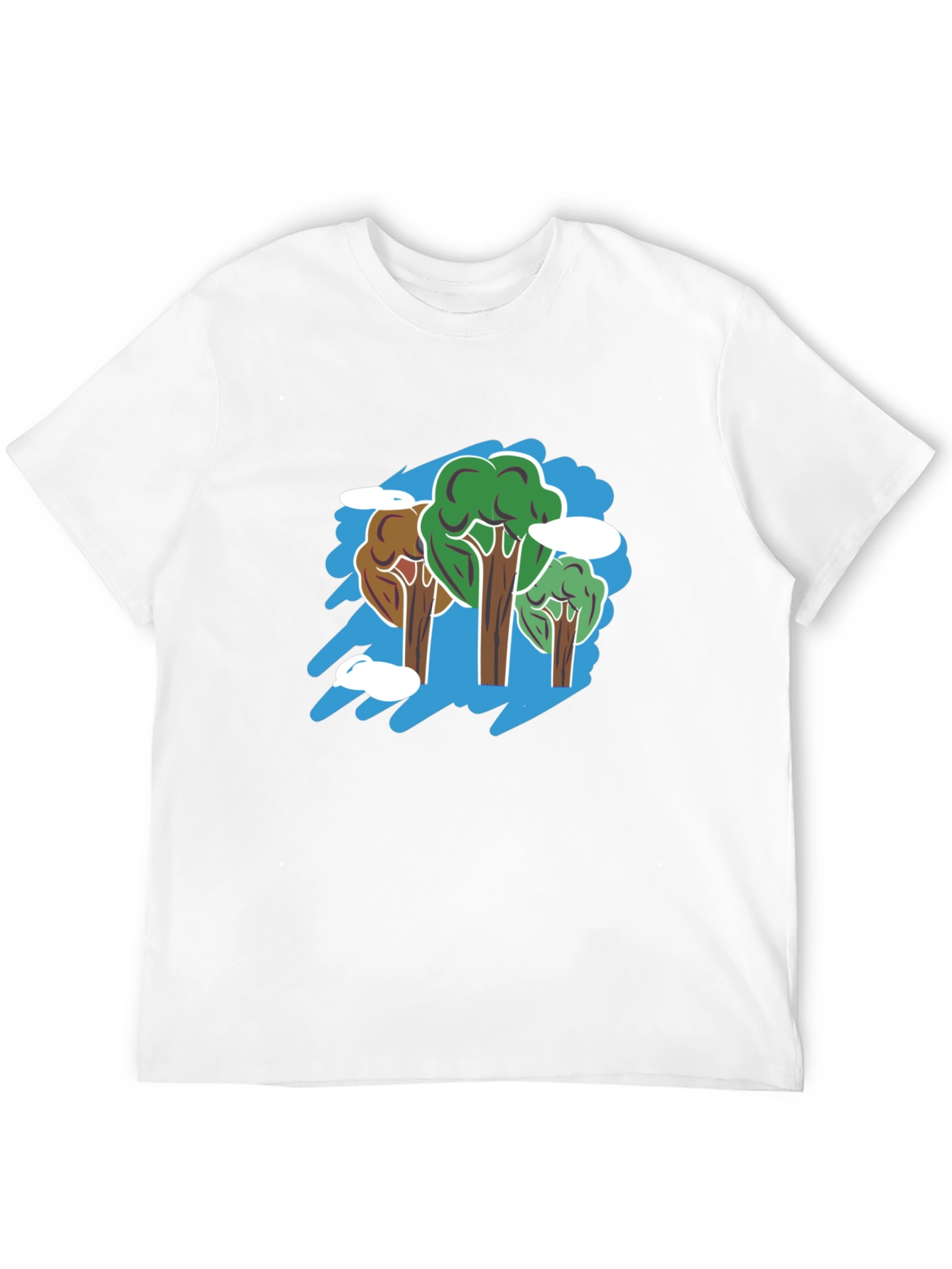 Nature Trees Graphic Black T-Shirt