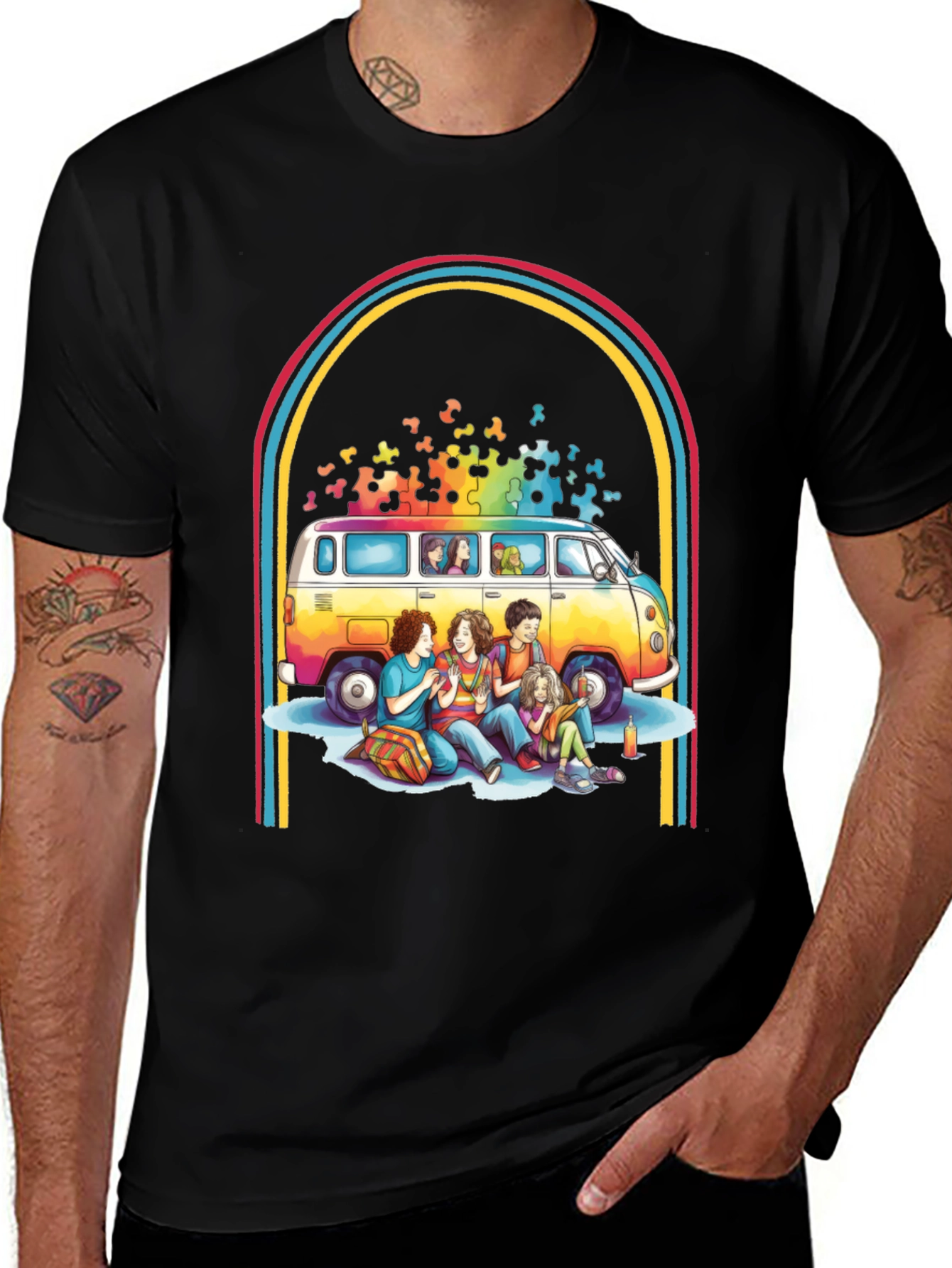 Retro Van & Friends Graphic Tee