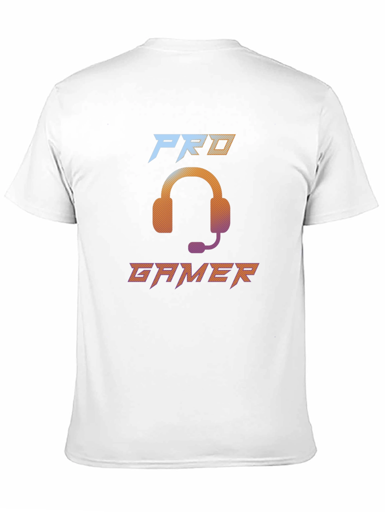 Pro Gamer Black T-Shirt with Headset Graphic Design
