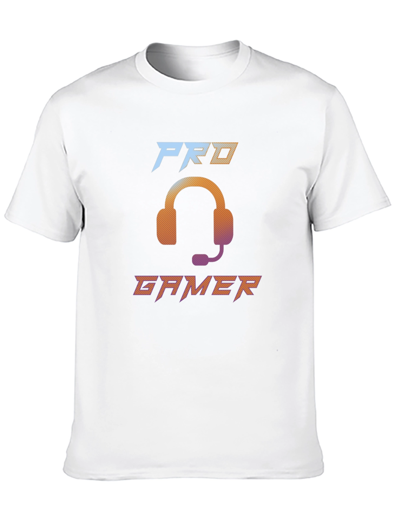 Pro Gamer Black T-Shirt with Headset Graphic Design