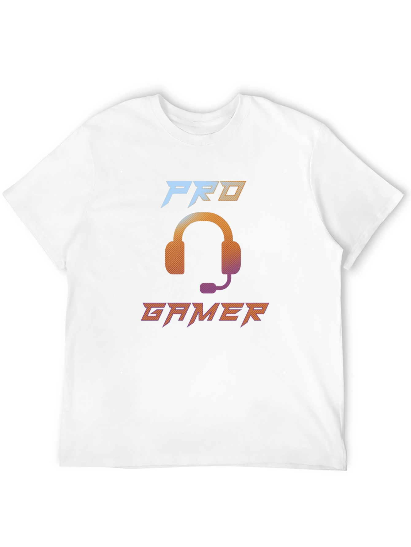 Pro Gamer Black T-Shirt with Headset Graphic Design