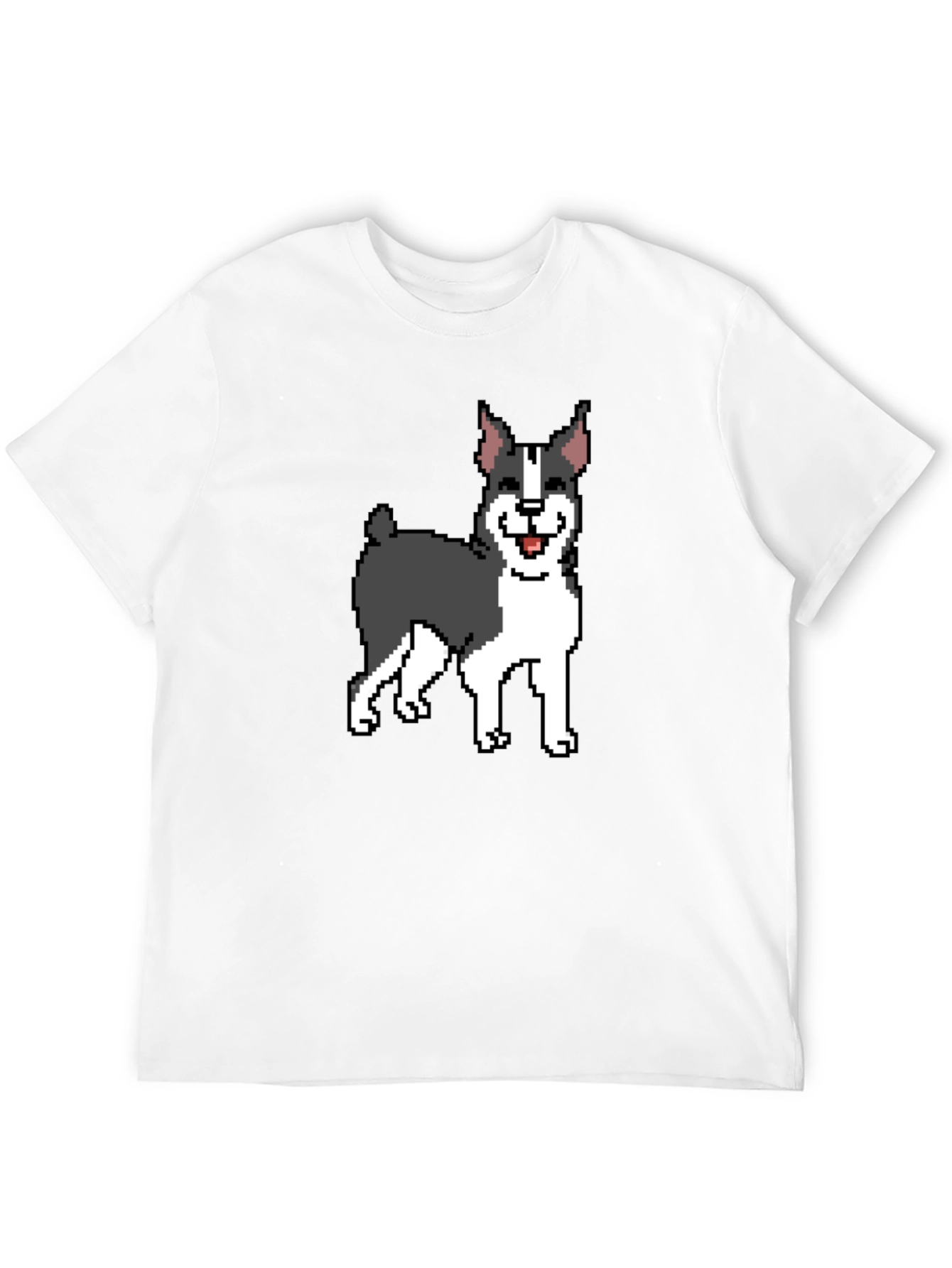 Pixel Art Boston Terrier Graphic Tee