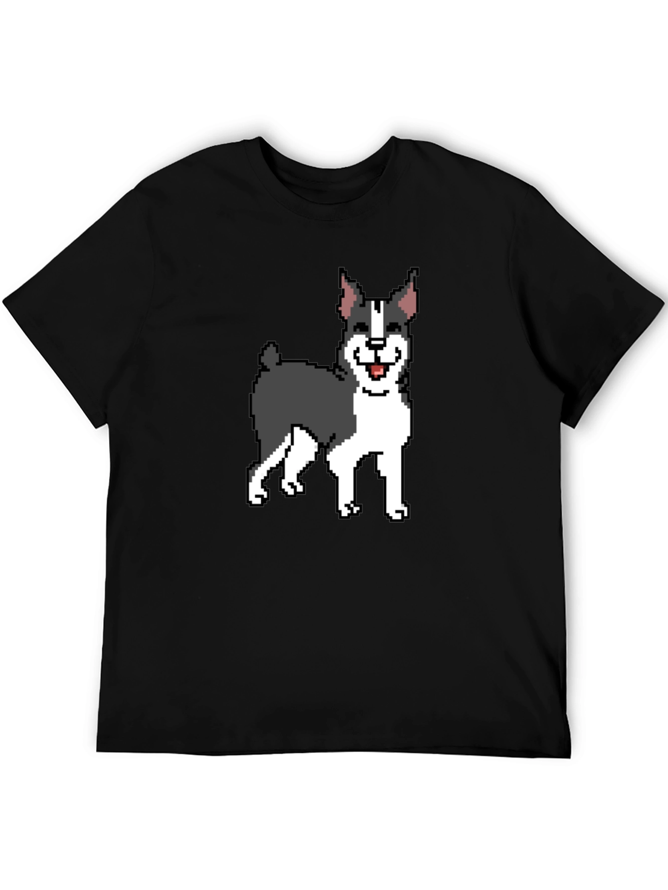 Pixel Art Boston Terrier Graphic Tee